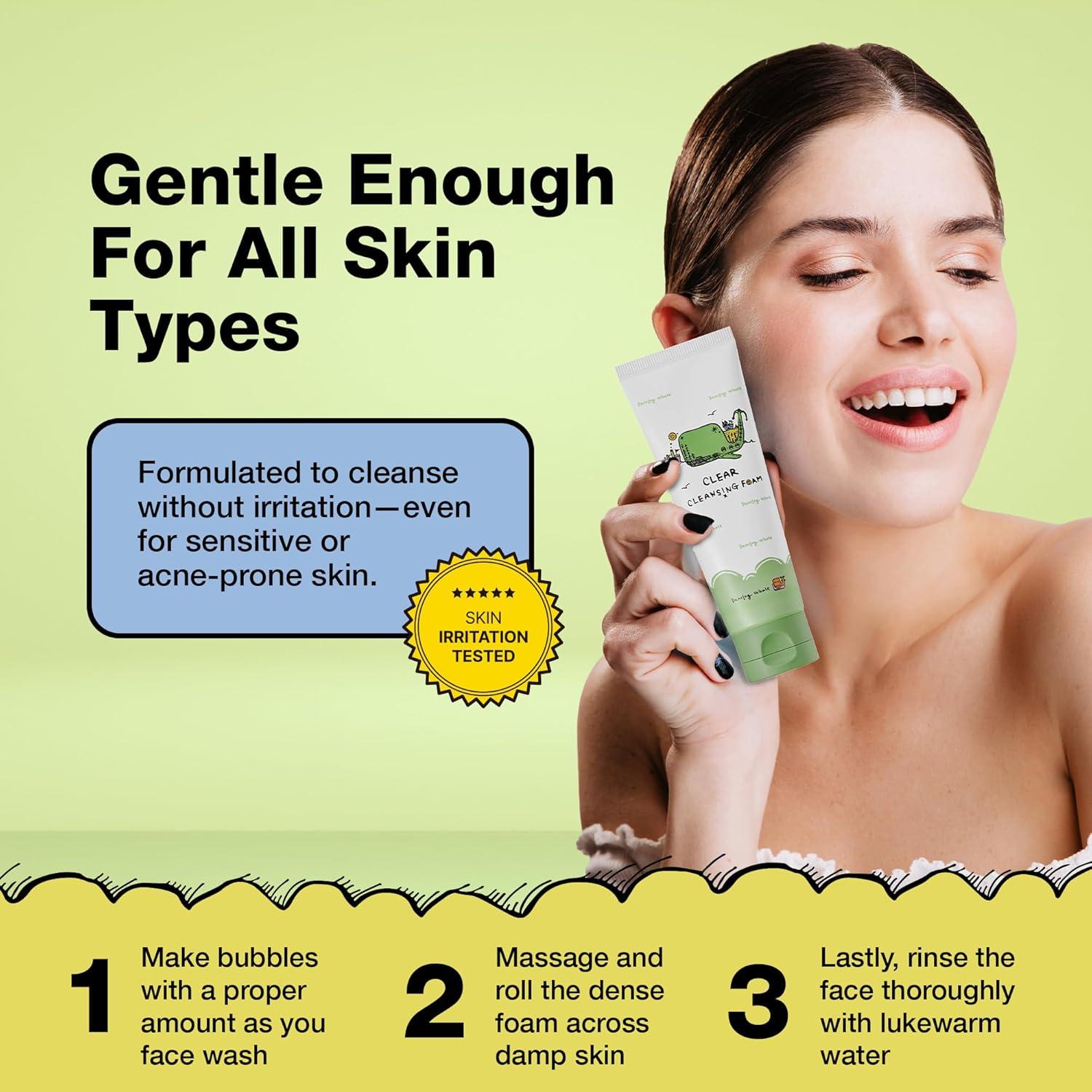 Espuma Limpiadora Suave Dancing Whale 120ml - Piel Clara