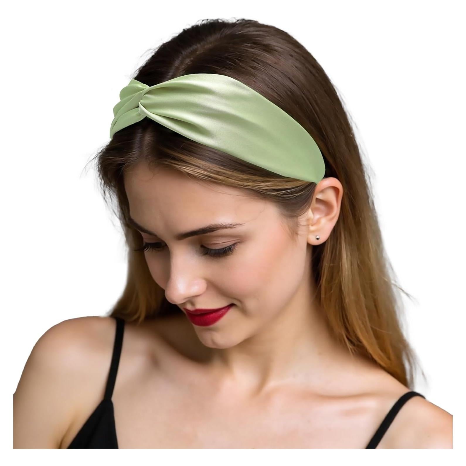 Cinta para la cabeza de seda de morera ZLYC elástica 8.5 cm