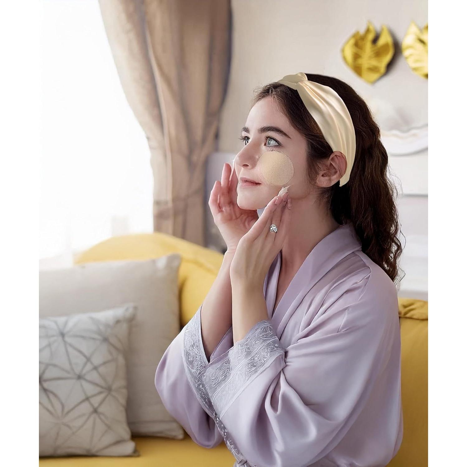 Cinta para la cabeza de seda de morera ZLYC elástica 8.5 cm