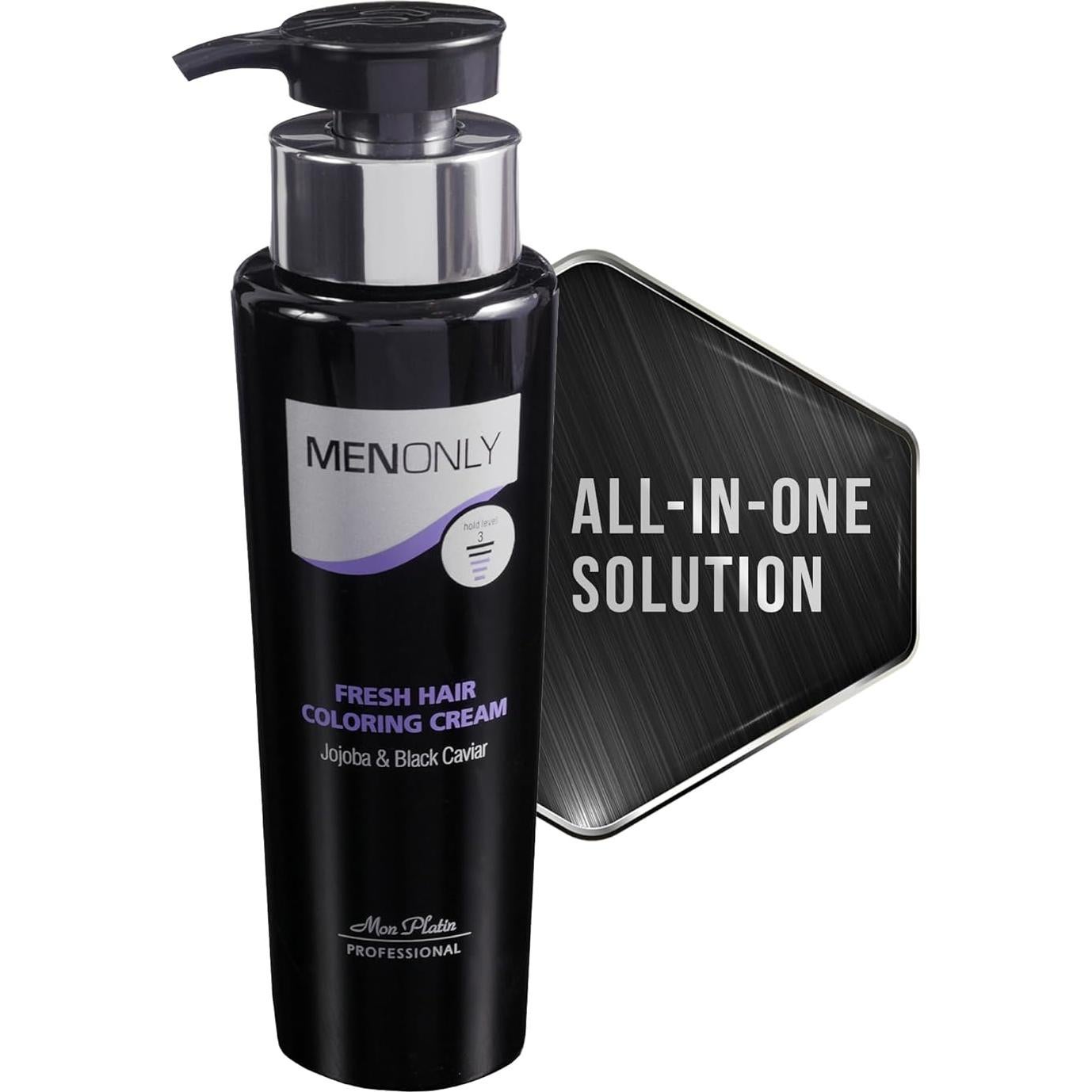 Crema de Coloración para Cabello Caviar Negro Mon Platin