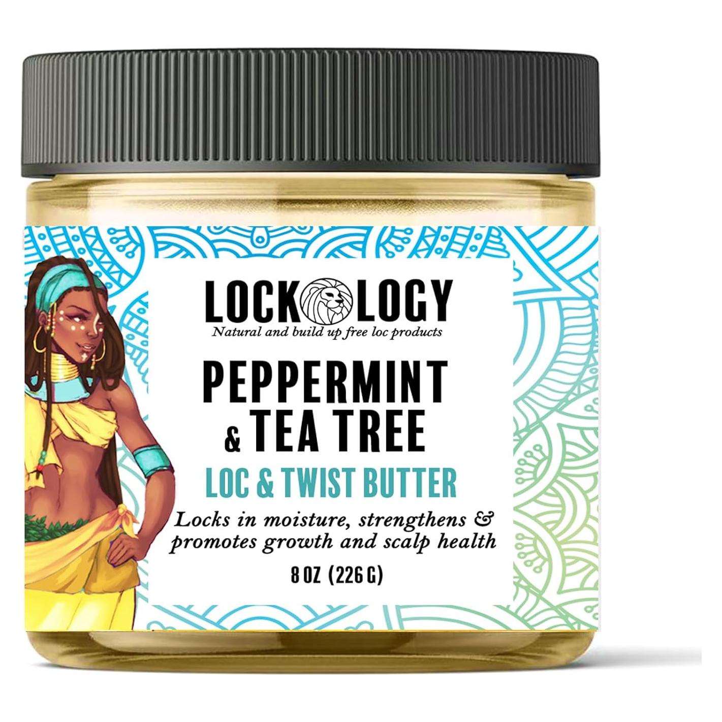 Mantequilla Loc Lockology 240g - Natural Menta y Árbol de Té