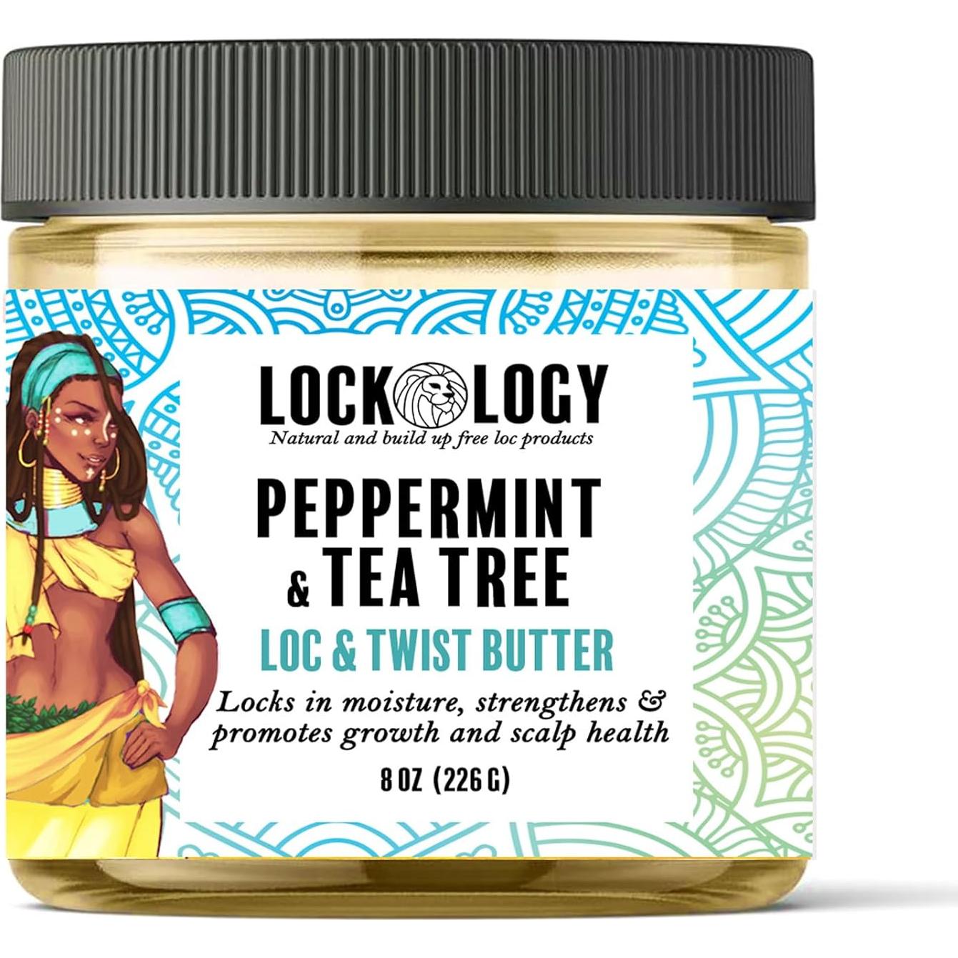 Mantequilla Loc Lockology 240g - Natural Menta y Árbol de Té