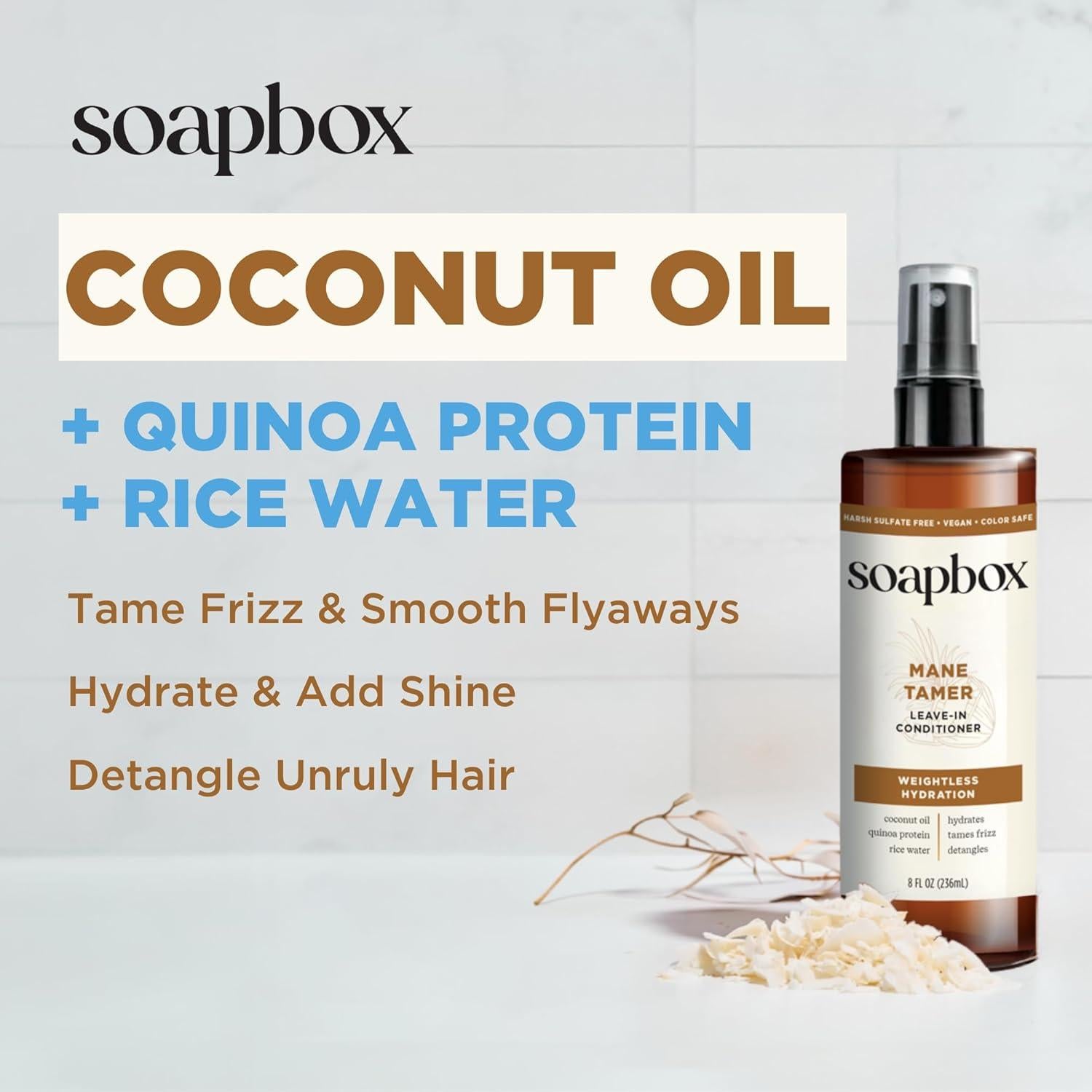 Spray Acondicionador Sin Enjuague Soapbox Mane Tamer 227ml