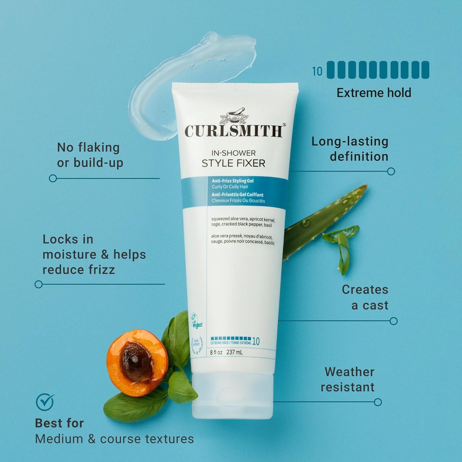 Gel Fijador de Rizos Curlsmith 59 ml - Fijación Fuerte y Vegano