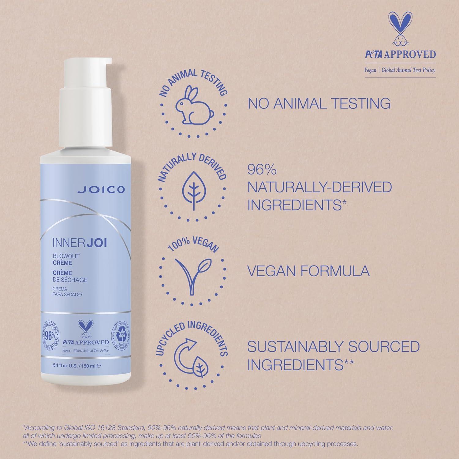 Crema Blowout Joico InnerJoi 150 ml - Anti-Frizz Vegana