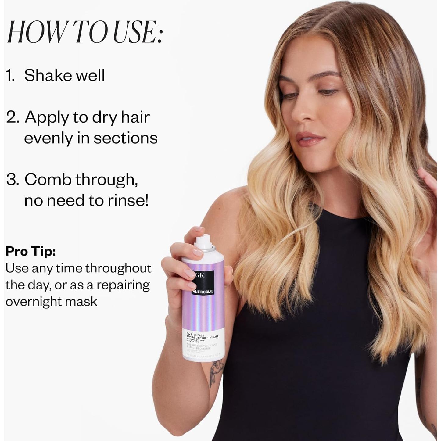 Mascarilla IGK Antisocial para Cabello Seco 147.87 ml + 50.25 ml