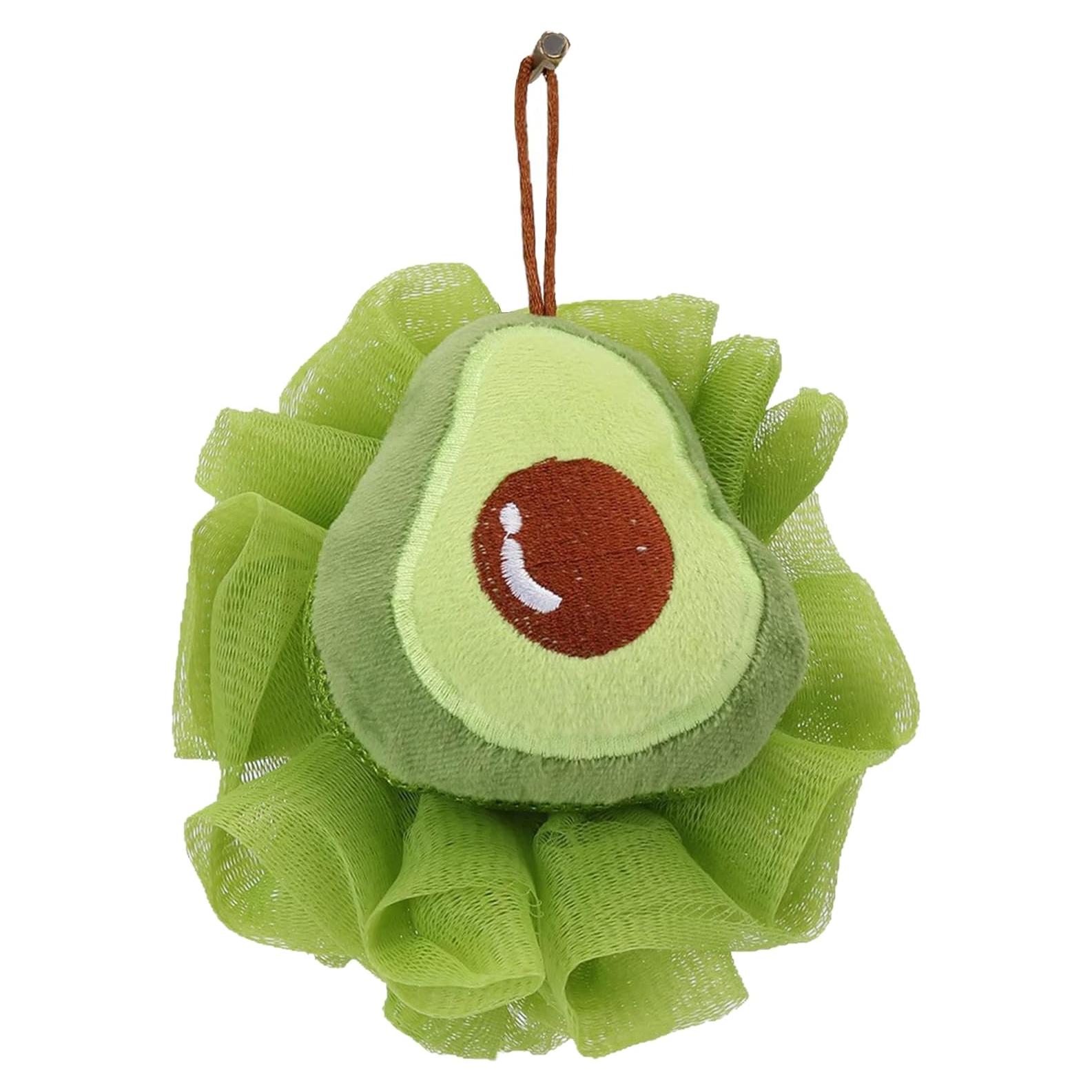 Esponja de Baño Aguacate para Niños - Exfoliante Lufa 13x15cm