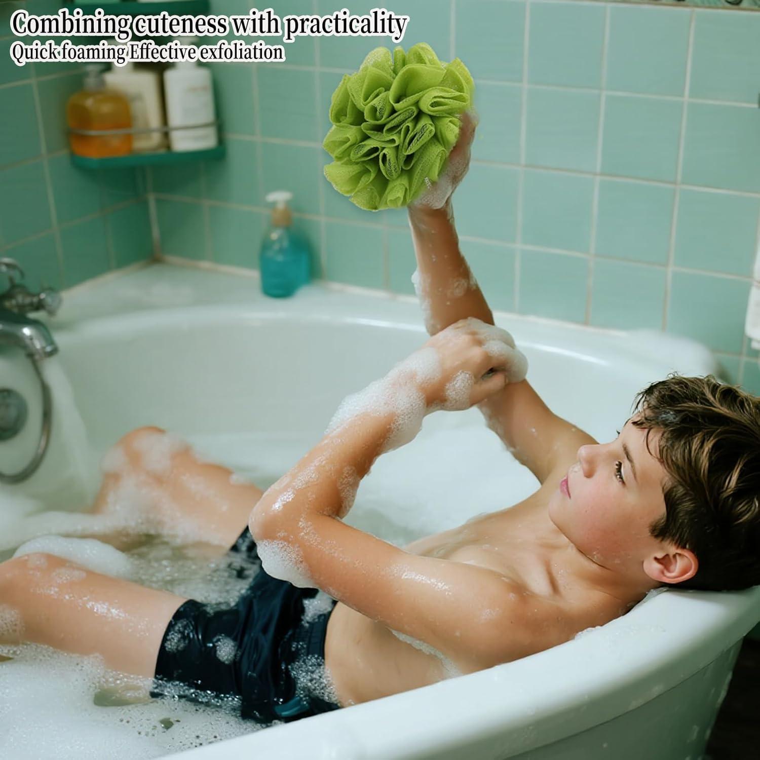 Esponja de Baño Aguacate para Niños - Exfoliante Lufa 13x15cm