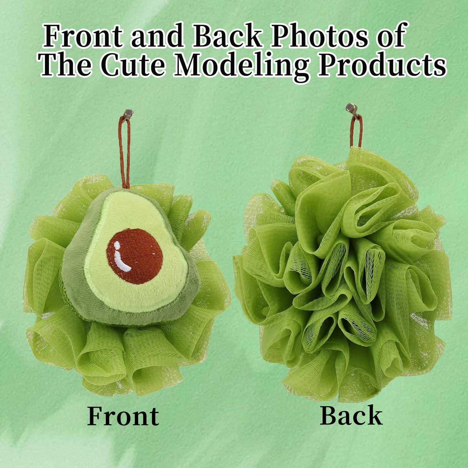 Esponja de Baño Aguacate para Niños - Exfoliante Lufa 13x15cm