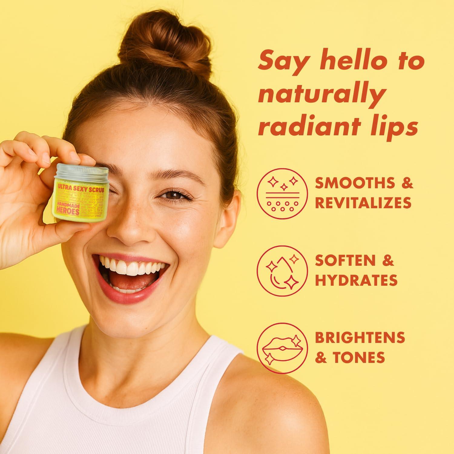 Exfoliante Labial Vegano Handmade Heroes con Cúrcuma 28g