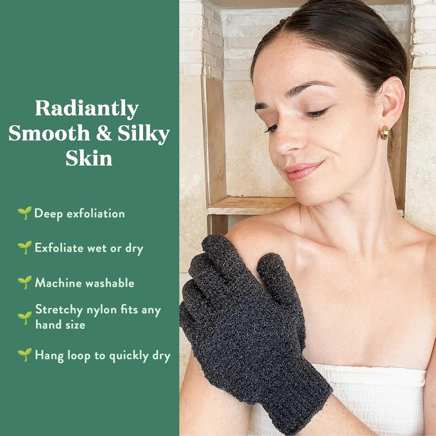 Guantes Exfoliantes de Ducha Bare Botanics Pack de 4 - Lavanda