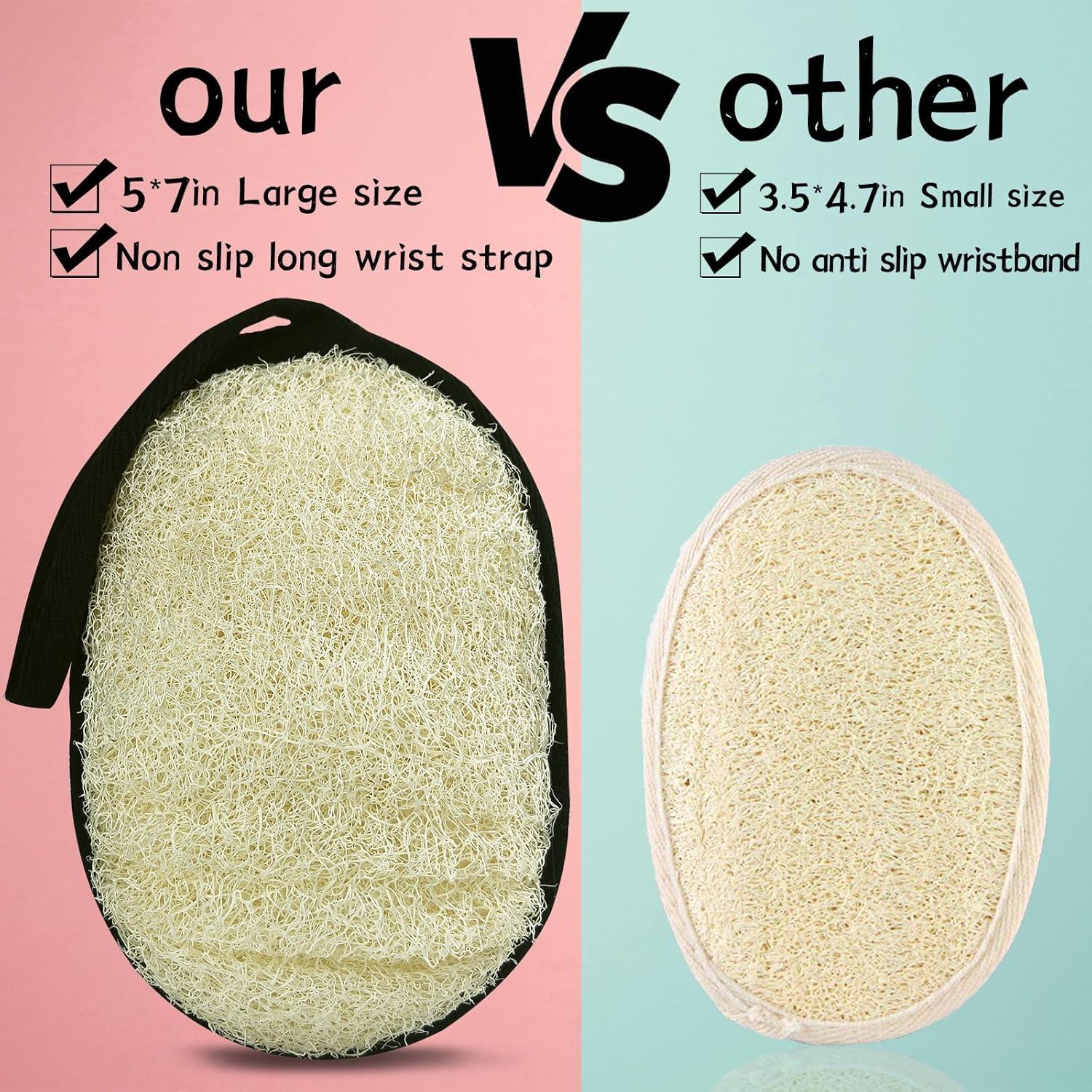 Esponja de Lufa Natural Fepgsy - Grande 17.8cm x 13cm - Exfoliante