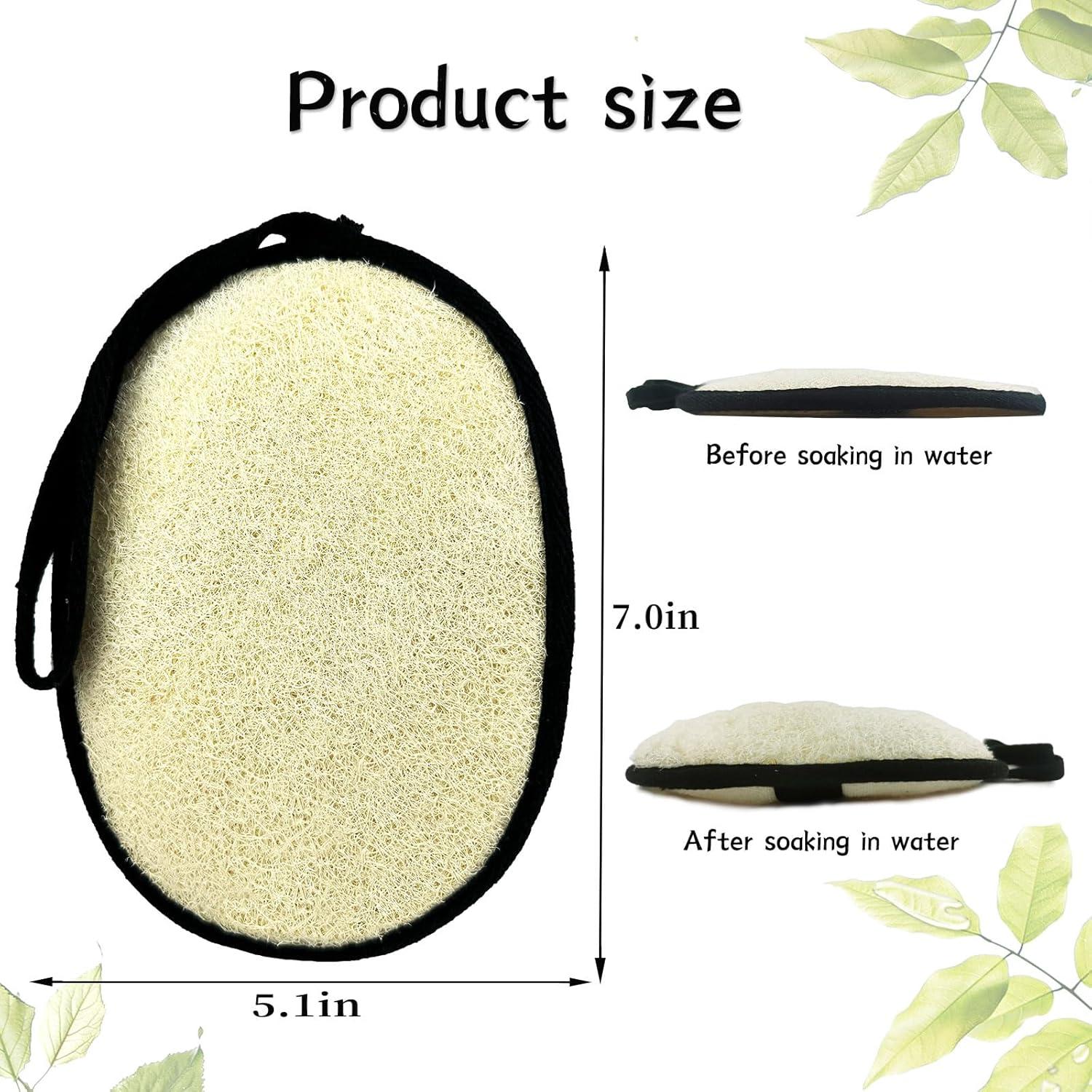 Esponja de Lufa Natural Fepgsy - Grande 17.8cm x 13cm - Exfoliante