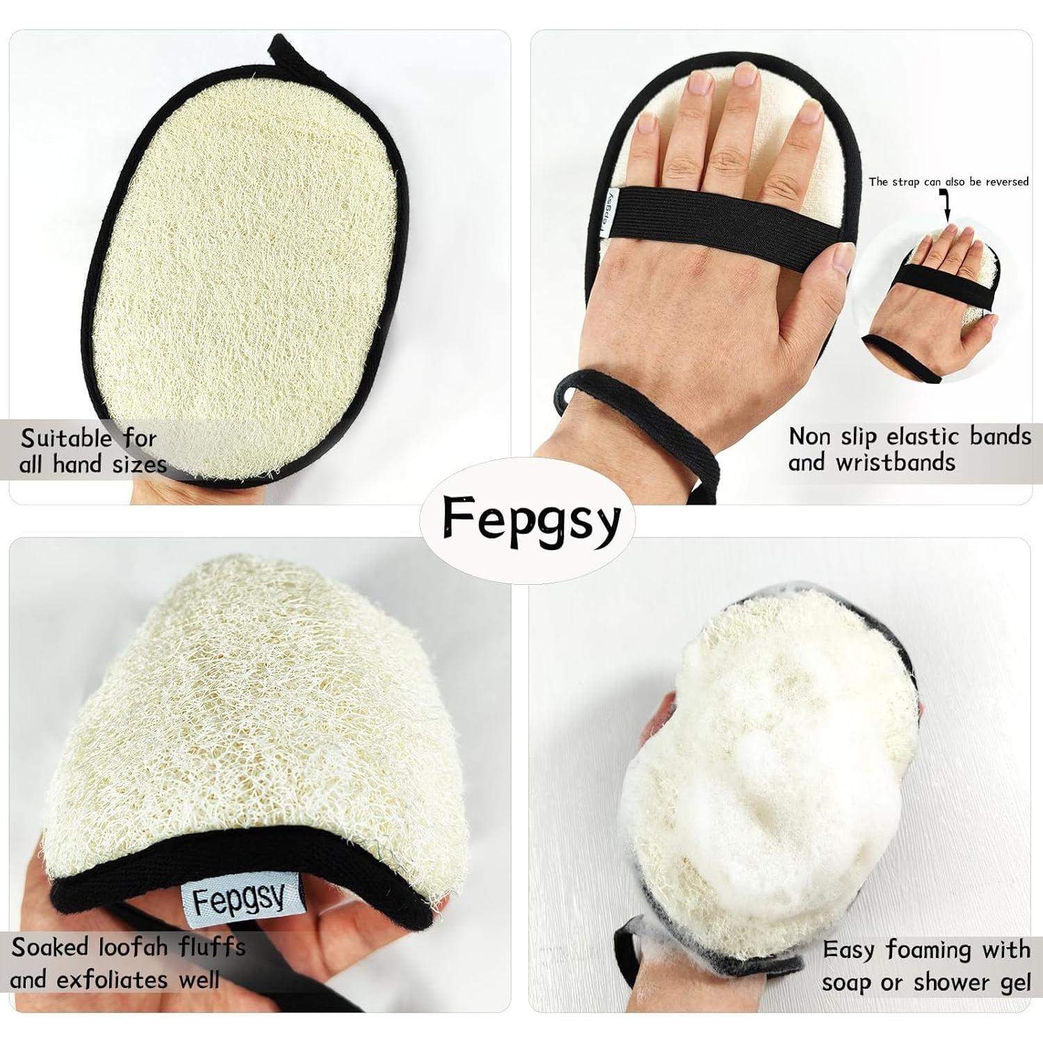 Esponja de Lufa Natural Fepgsy - Grande 17.8cm x 13cm - Exfoliante