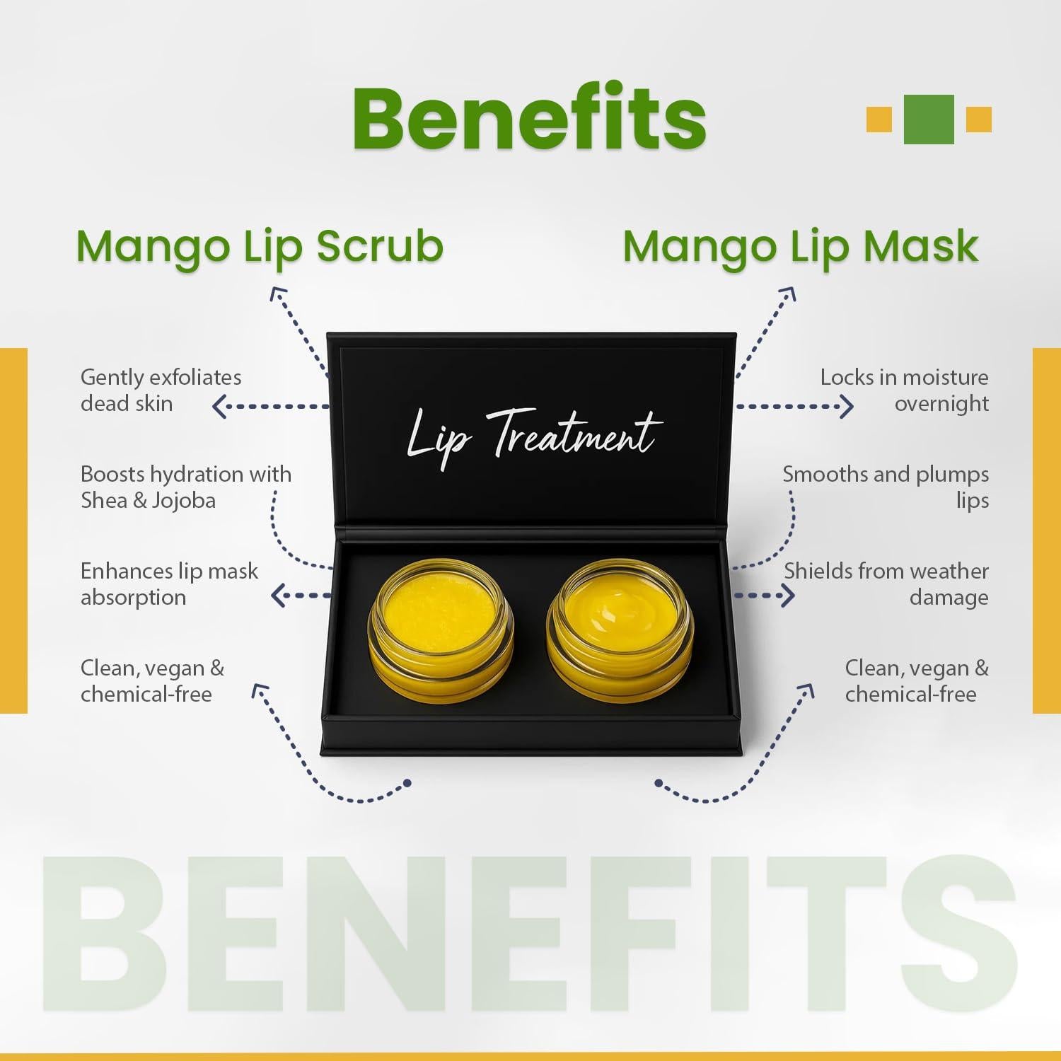 Dúo Labial Hidratante y Exfoliante Nuzilicious - Mango