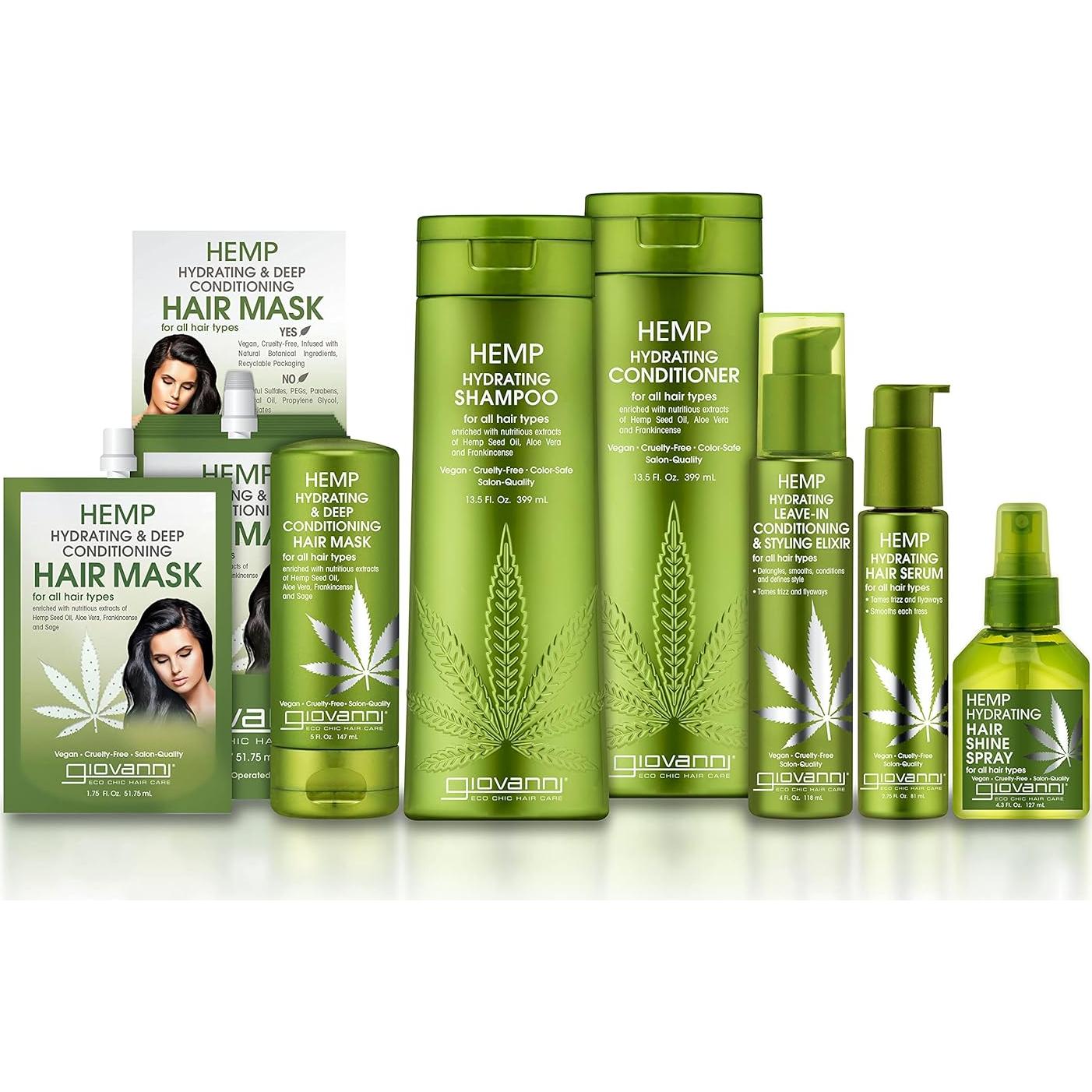 Spray Brillante Hidratante GIOVANNI para Cabello de Cáñamo 127.6 ml