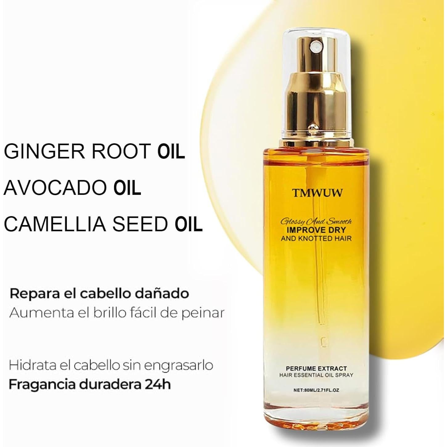 Spray Acondicionador Sin Enjuague TMWUW 80.5 ml - Aceite de Jojoba y Karité