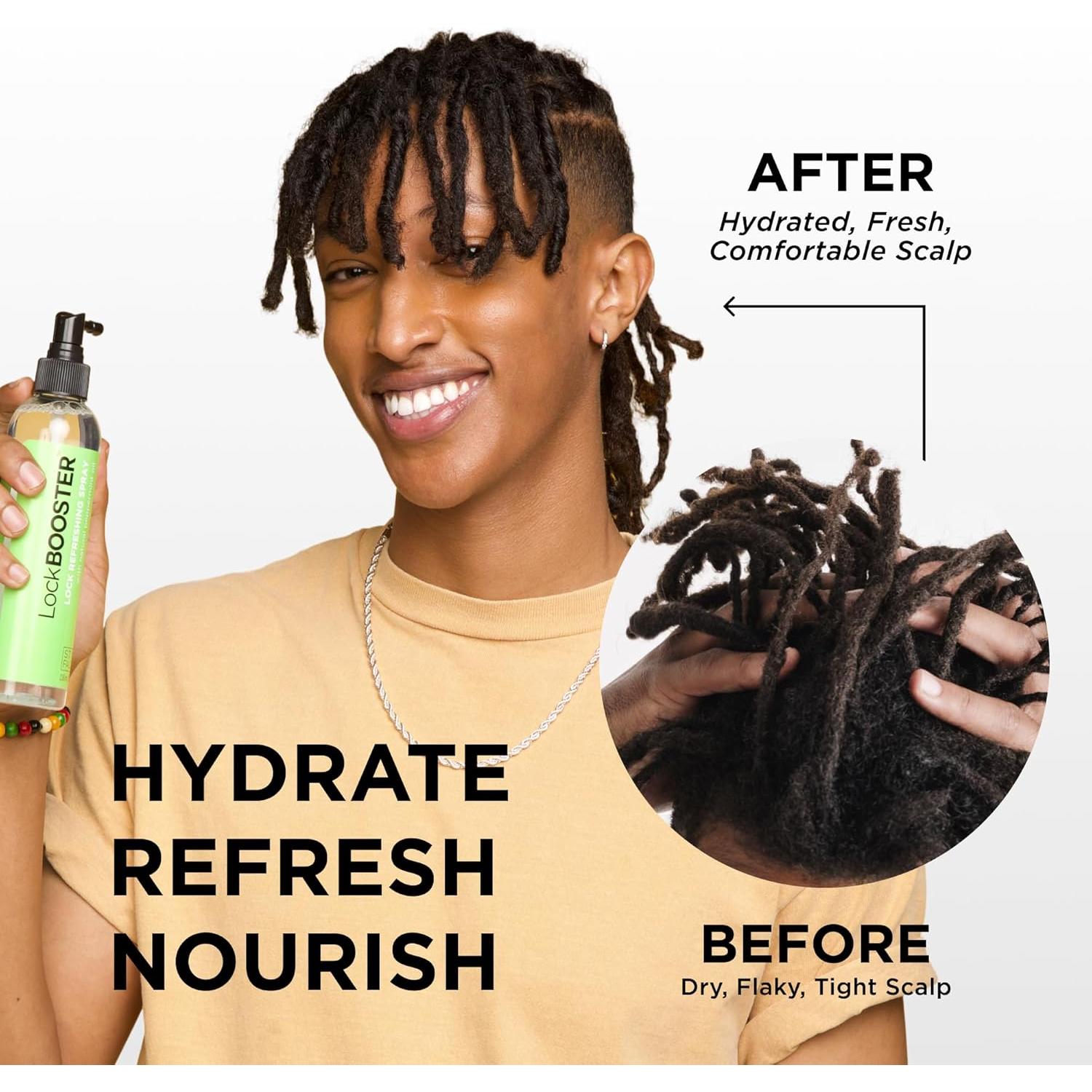 Spray Refrescante LockBOOSTER Style Factor 280 g - Hidratante para Trenzas y Locs