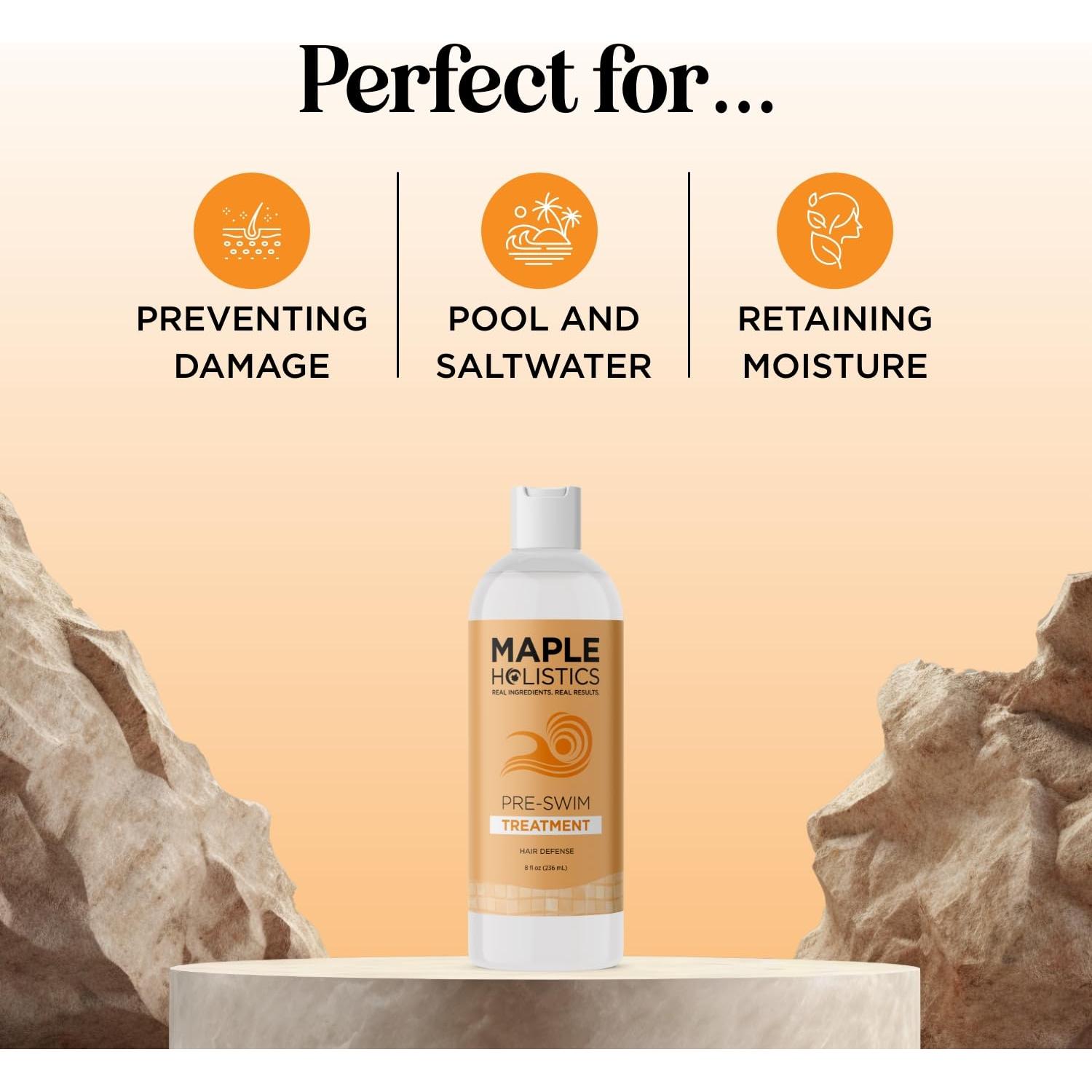 Protector Capilar Pre Natación Maple Holistics 236 ml - Anti Cloro