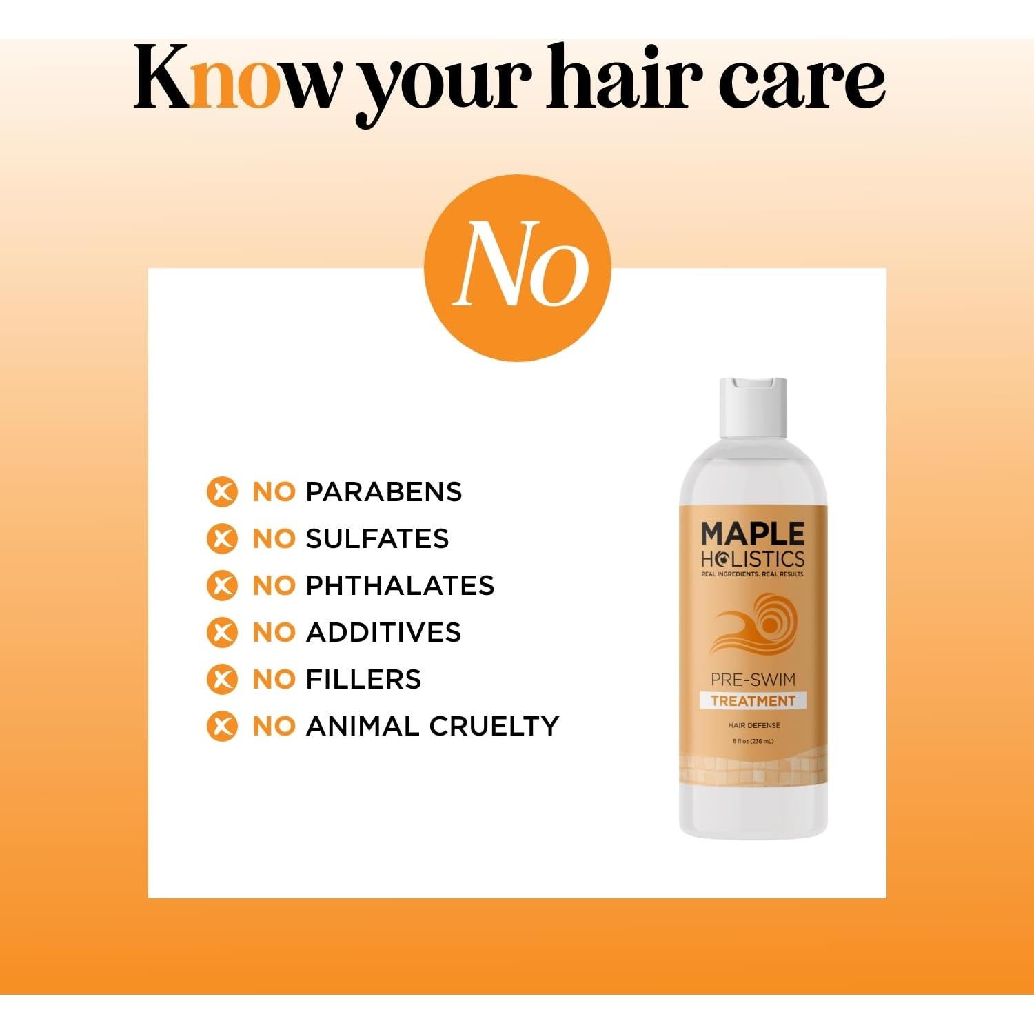 Protector Capilar Pre Natación Maple Holistics 236 ml - Anti Cloro