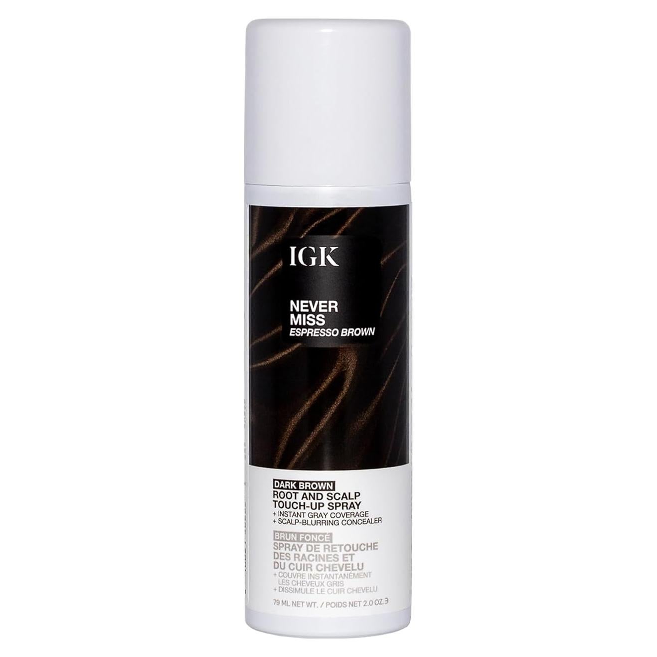 Spray Corrector de Raíces IGK Hair 56.7 ml Marrón Oscuro