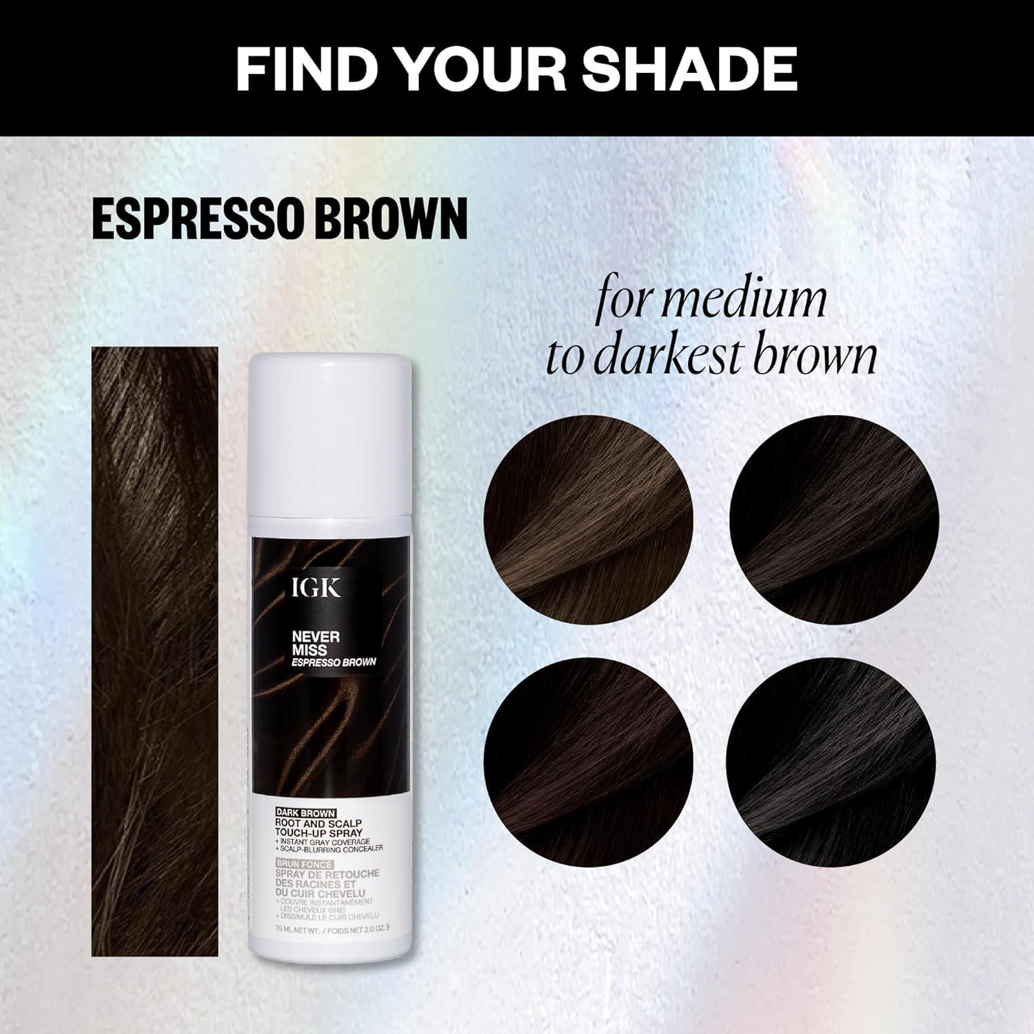 Spray Corrector de Raíces IGK Hair 56.7 ml Marrón Oscuro