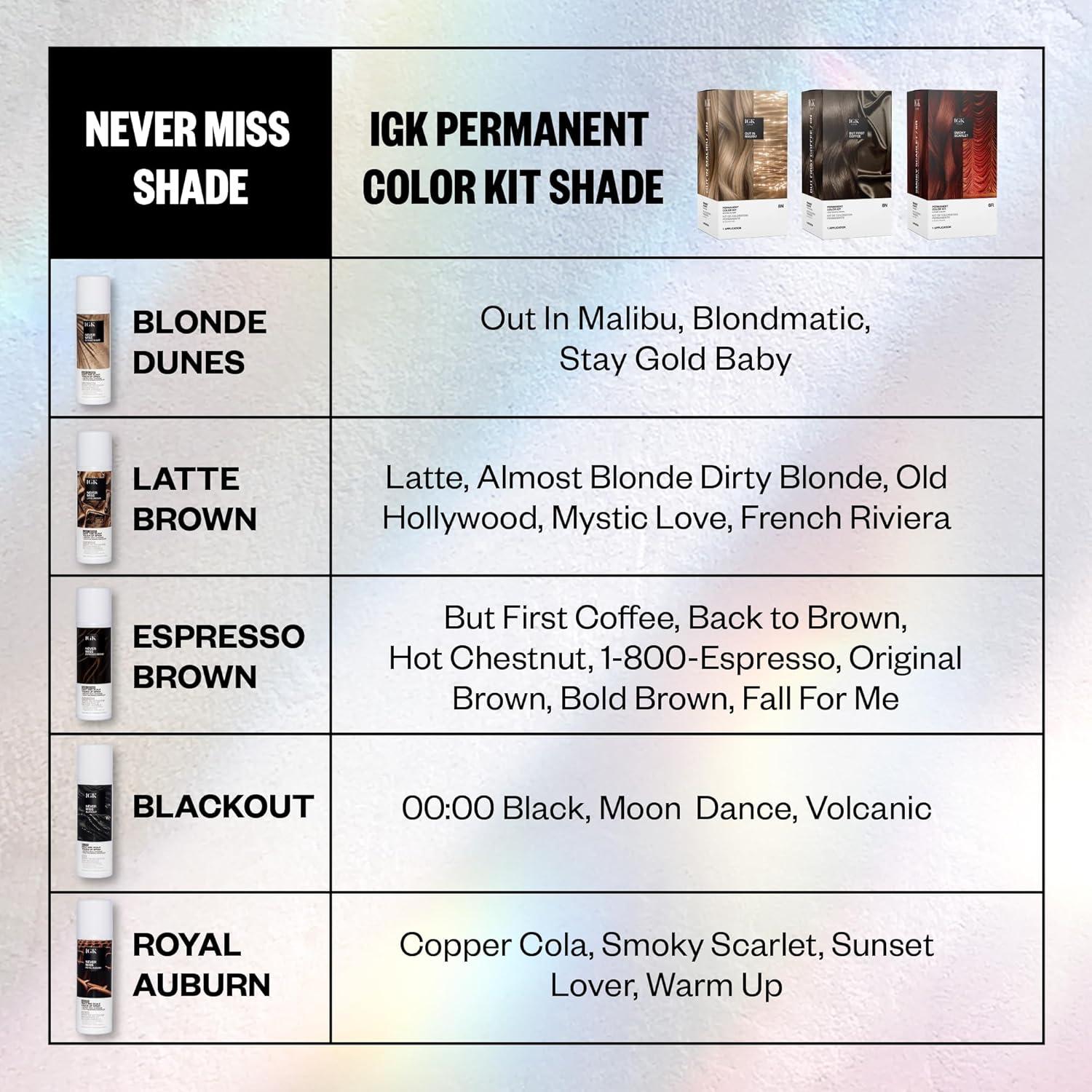 Spray Corrector de Raíces IGK Hair 56.7 ml - Castaño