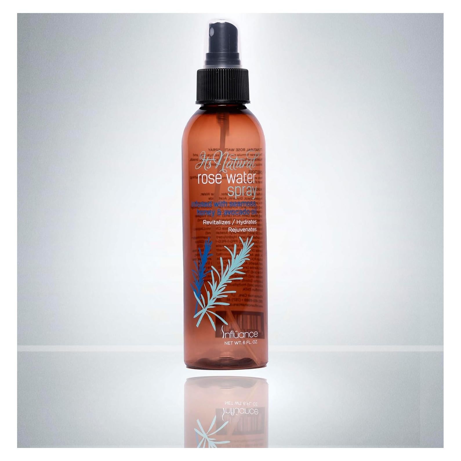 Spray de Agua de Rosa Natural Influance 250ml con Musgo Marino
