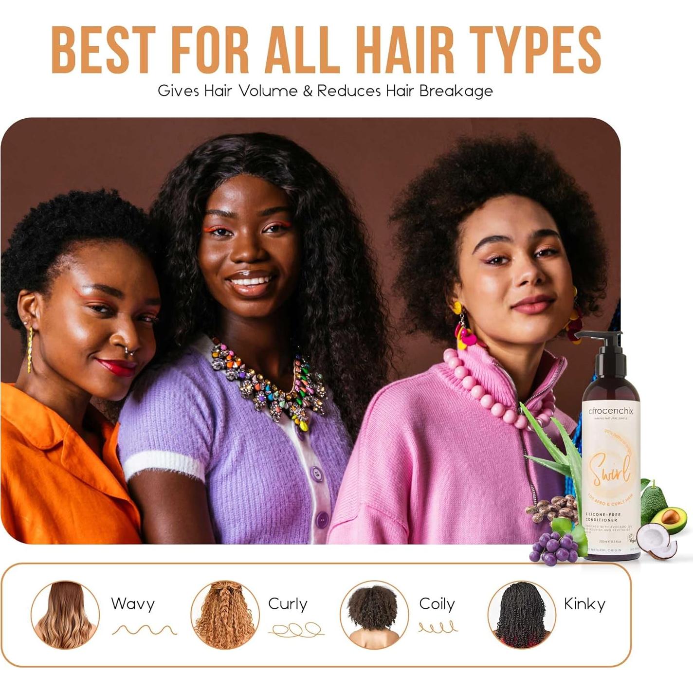 Acondicionador Sin Silicona Swirl Karité 250ml - Hidratante y Fortalecedor