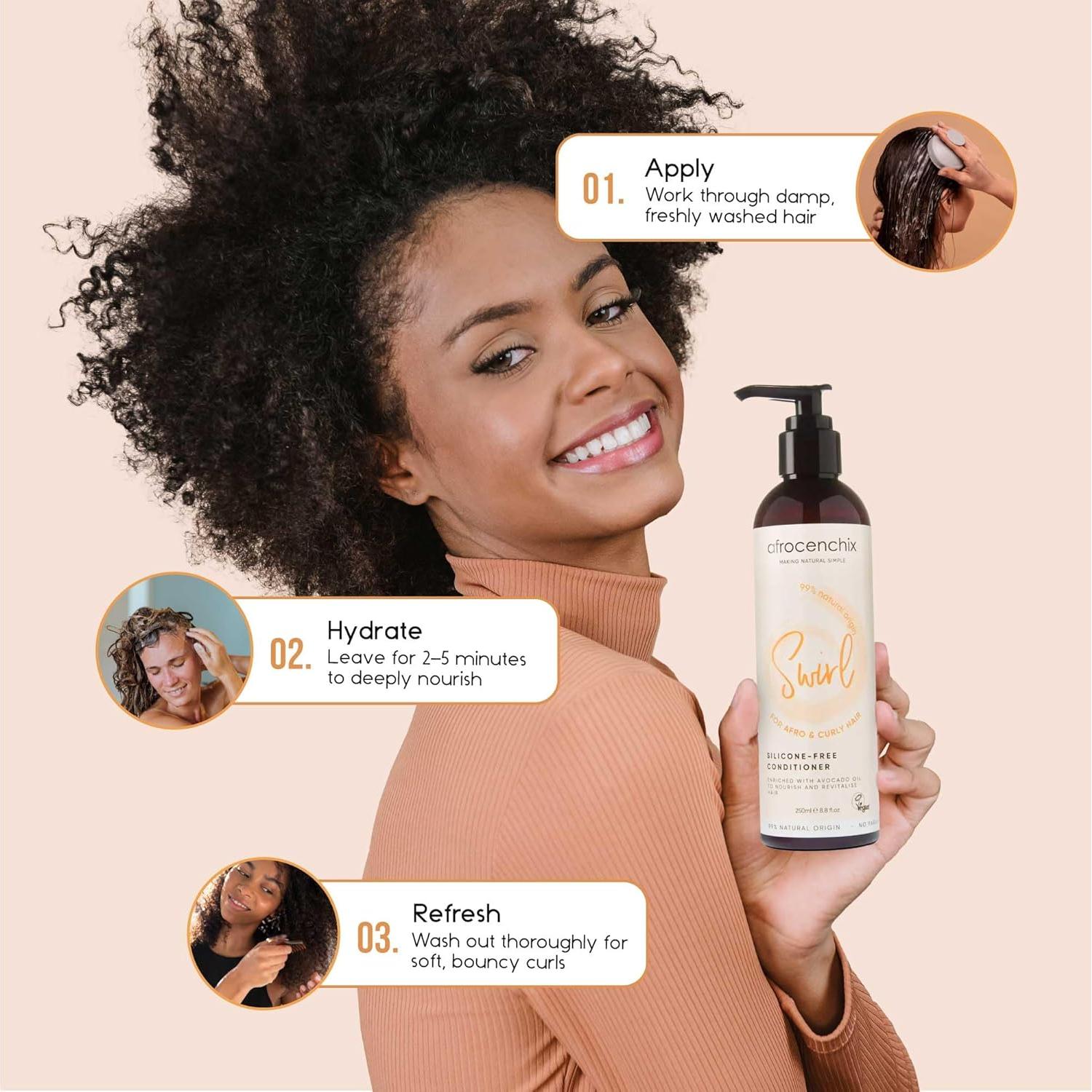 Acondicionador Sin Silicona Swirl Karité 250ml - Hidratante y Fortalecedor