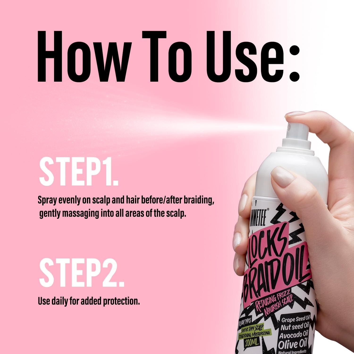 Aceite para Trenzas Immetee 200ml - Control de Frizz y Brillo