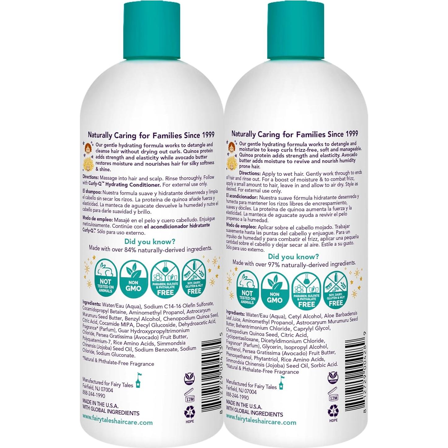 Champú y Acondicionador Curly-Q Fairy Tales 0.95L Niños