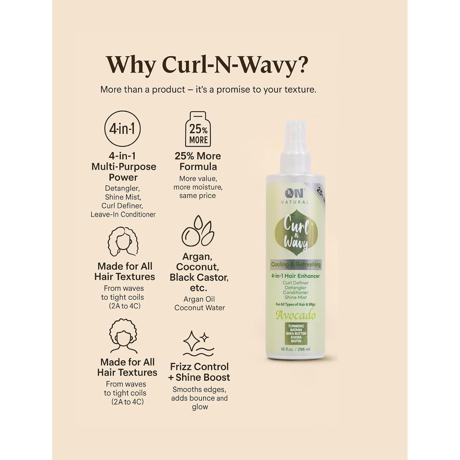 Mejorador de Cabello 4-en-1 ON Natural Aguacate 96 g