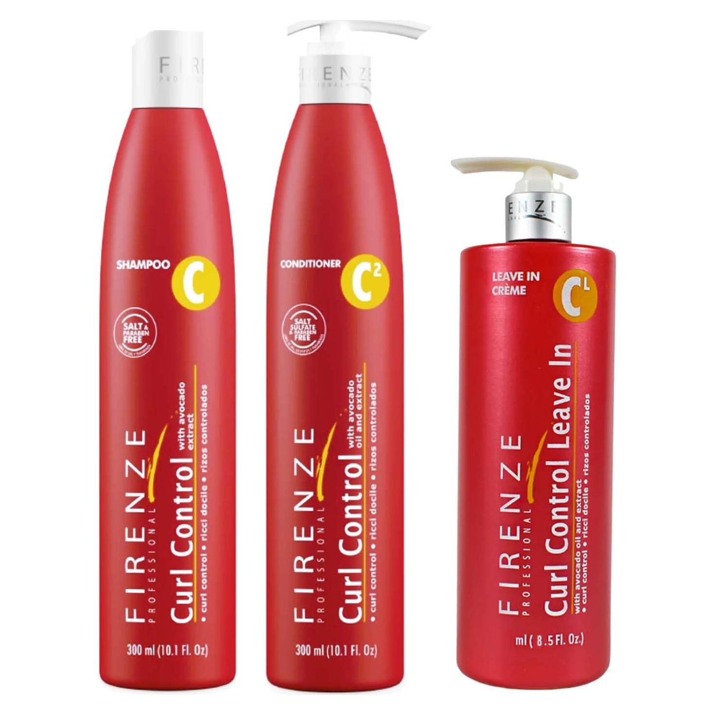 Champú y Acondicionador Control de Rizos Firenze Professional 4 Pzas