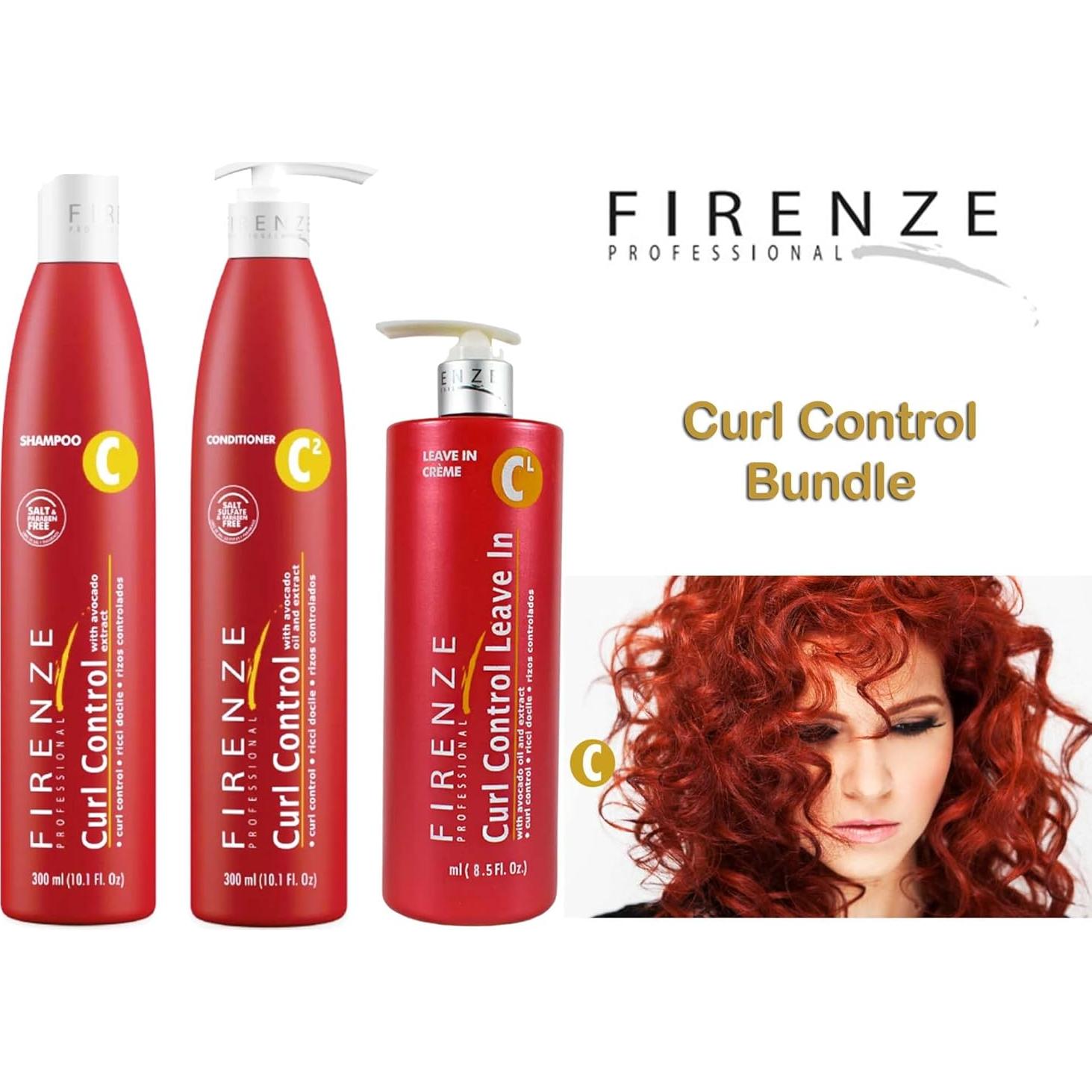 Champú y Acondicionador Control de Rizos Firenze Professional 4 Pzas