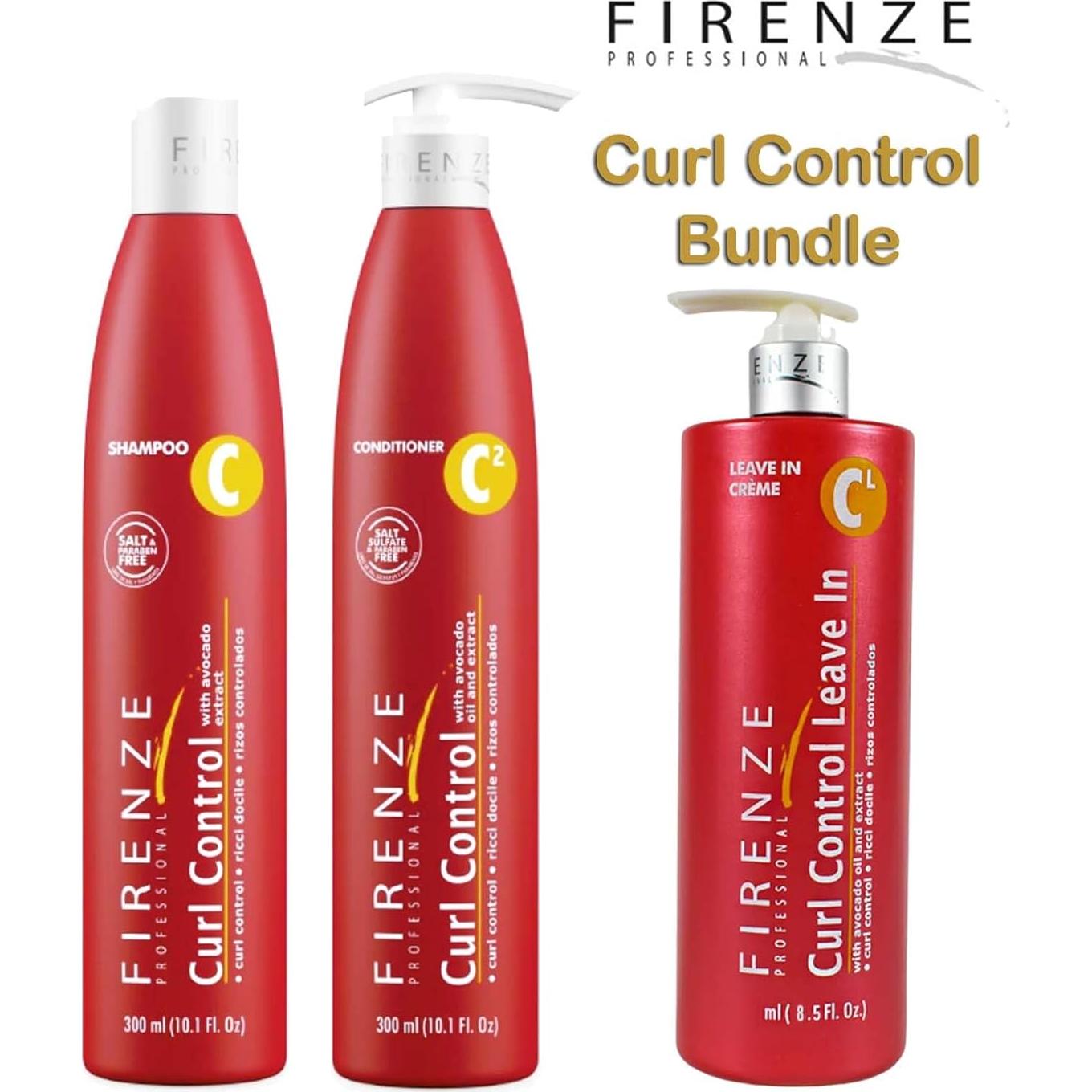 Champú y Acondicionador Control de Rizos Firenze Professional 4 Pzas