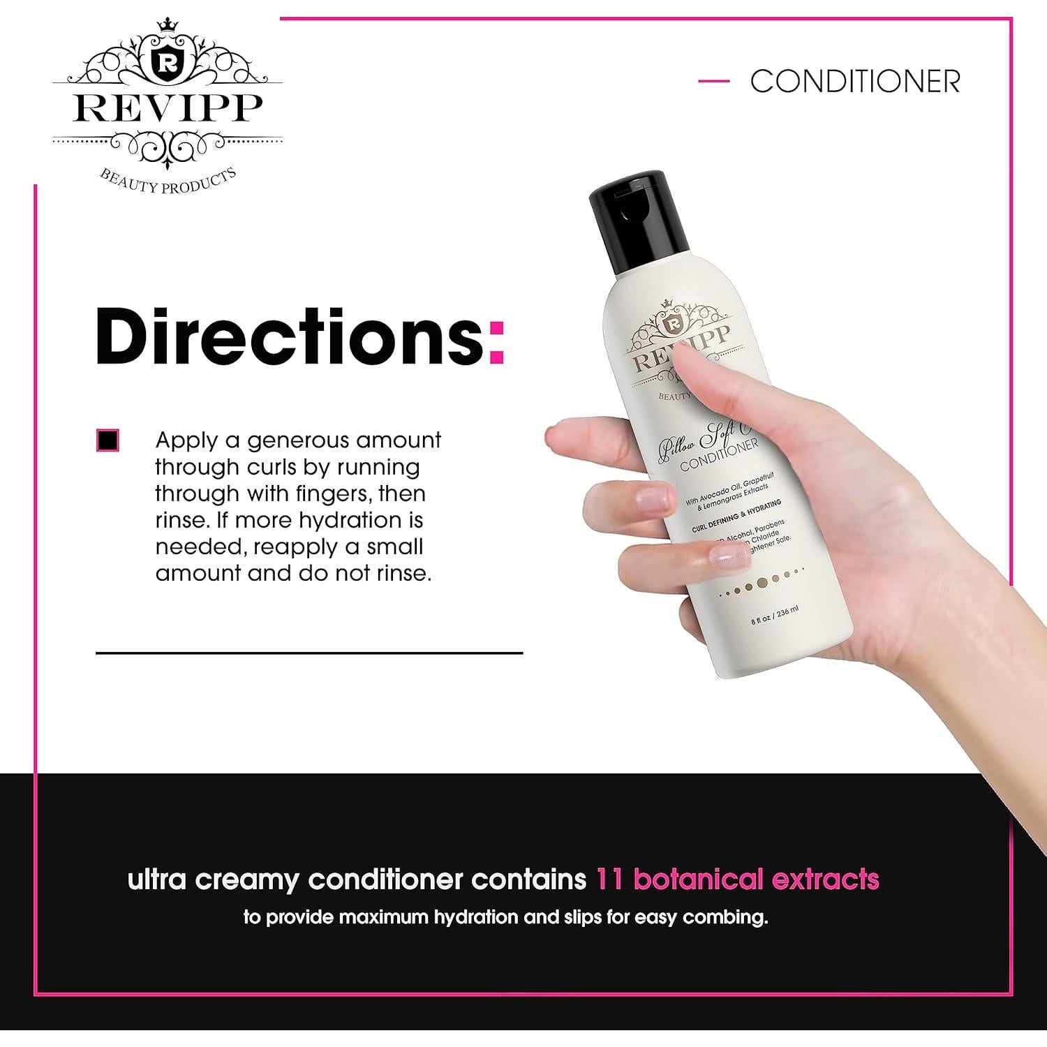 Acondicionador Profundo REVIPP 236.6 ml para Cabello Rizado