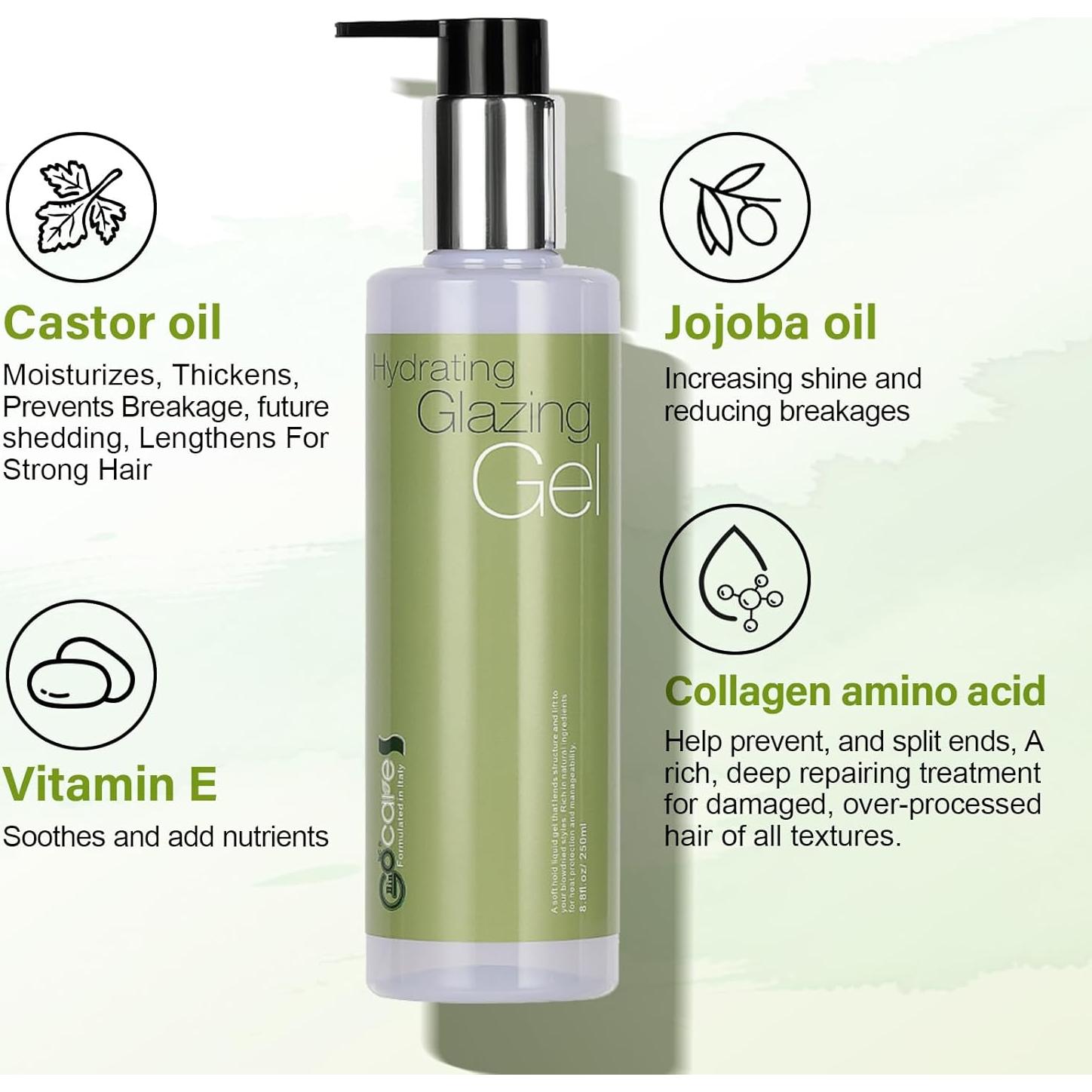 Gel Glaseante Hidratante NUSPA para Rizos Definidos 350g