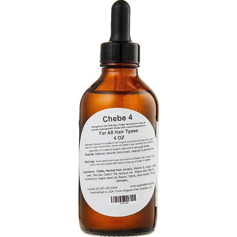 Conjunto Crecimiento Capilar Orgánico Chebe - Champú 933ml, Acondicionador 933ml, Crema 283ml, Aceite 113ml