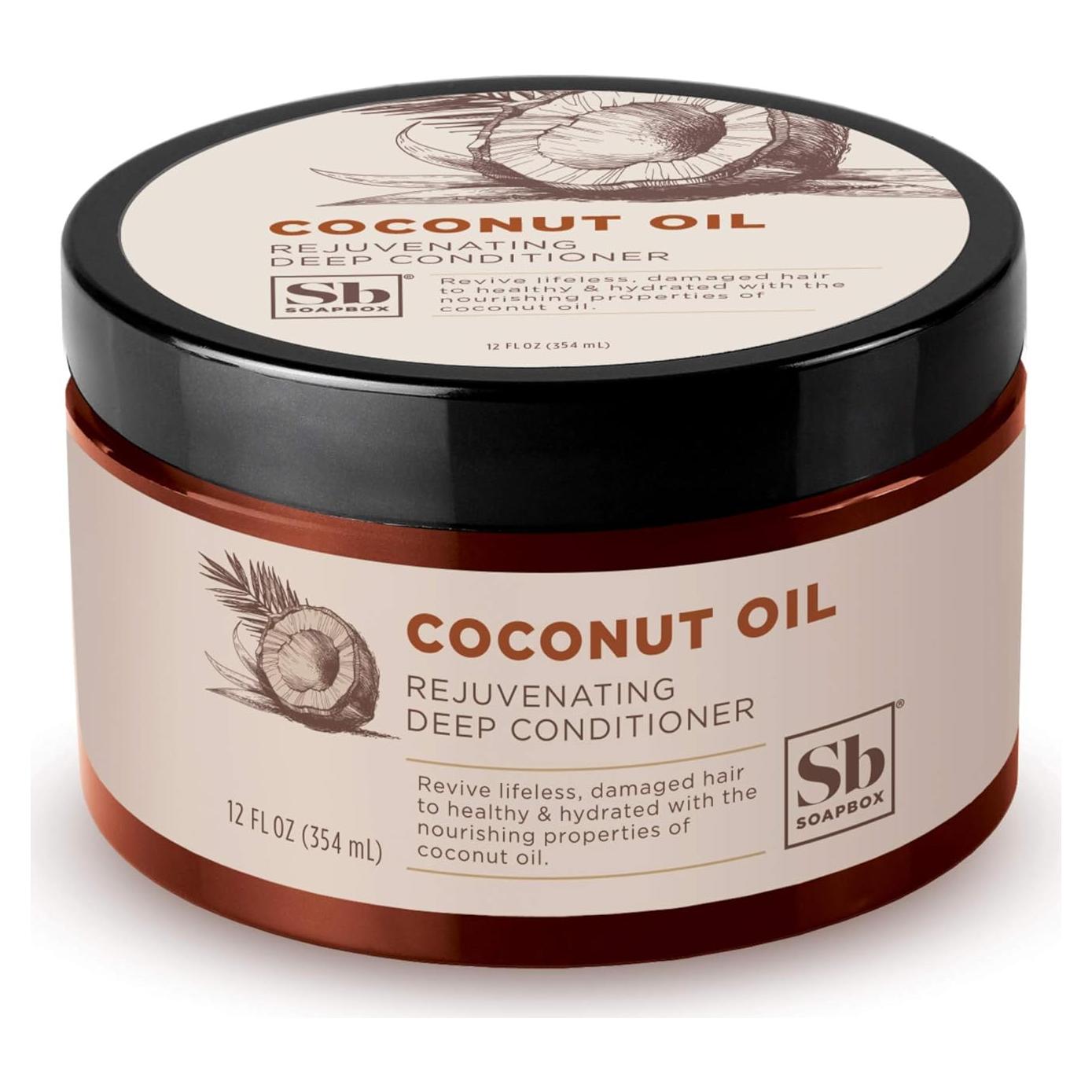 Acondicionador Profundo Soapbox 354 ml - Hidratante Vegano con Aceite de Coco