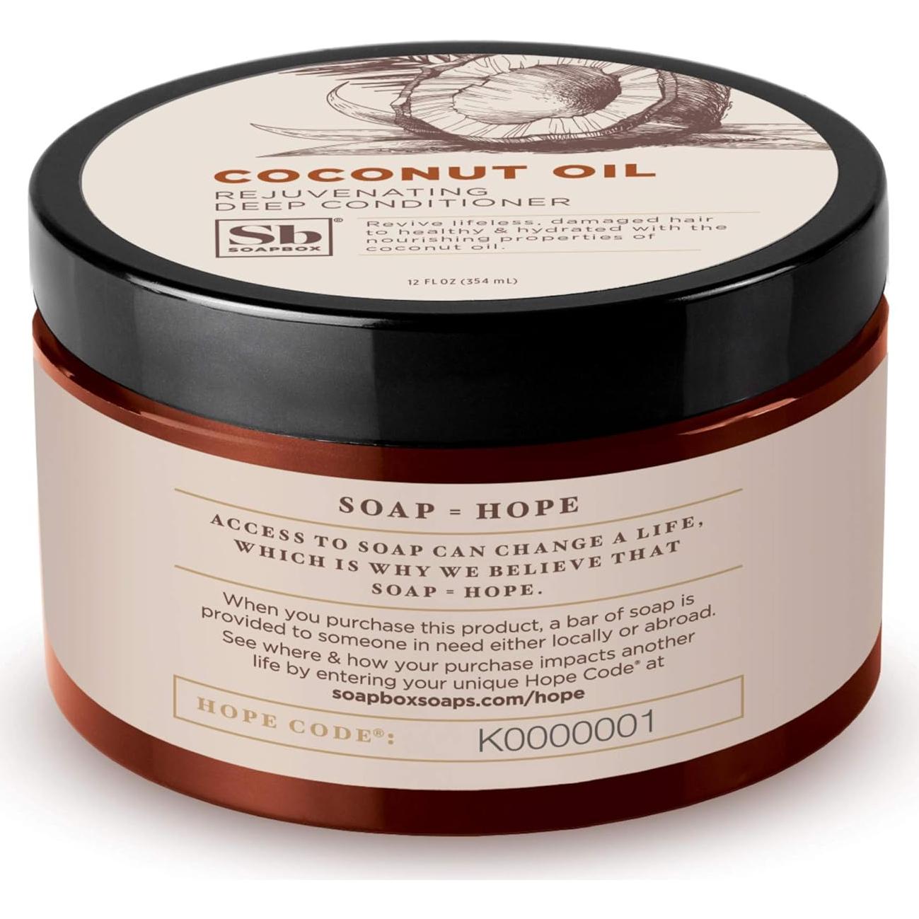 Acondicionador Profundo Soapbox 354 ml - Hidratante Vegano con Aceite de Coco