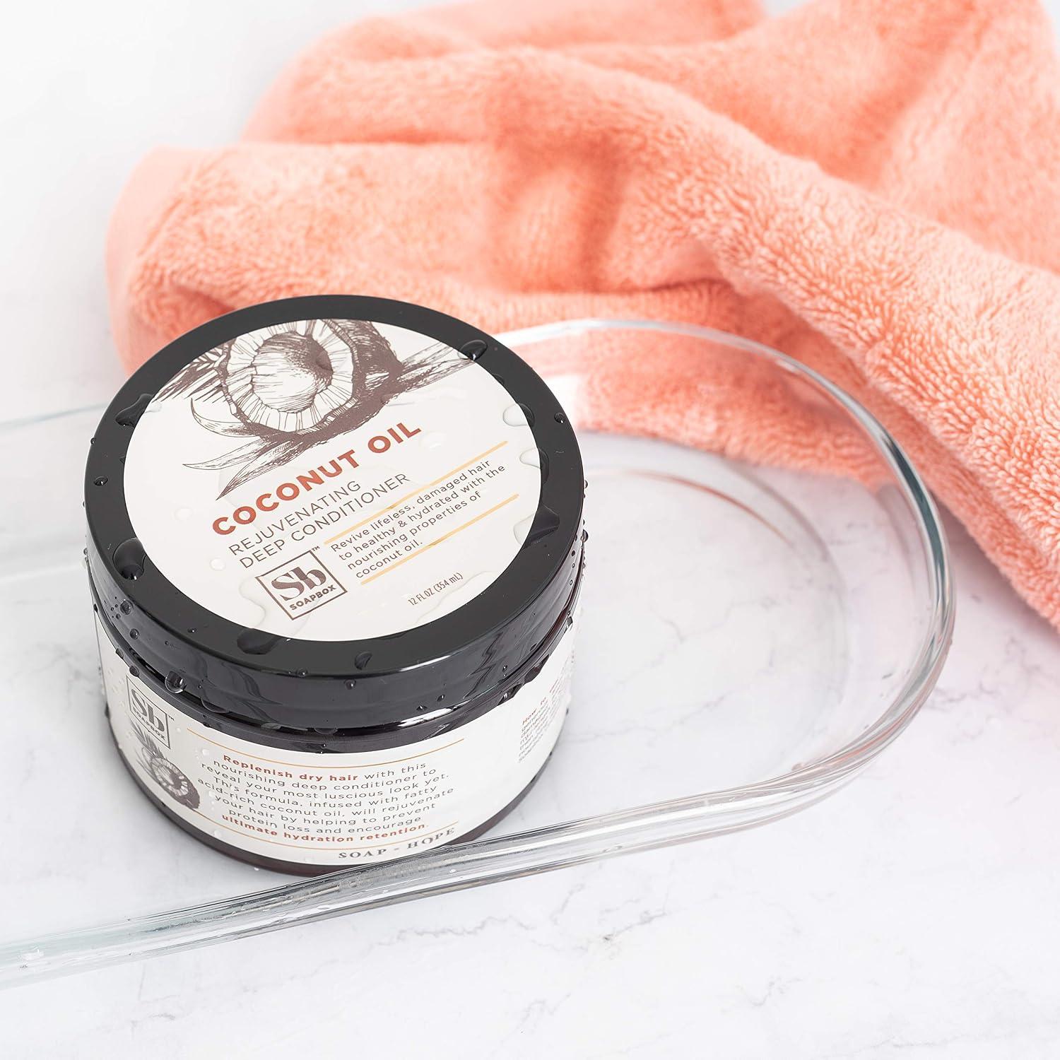 Acondicionador Profundo Soapbox 354 ml - Hidratante Vegano con Aceite de Coco