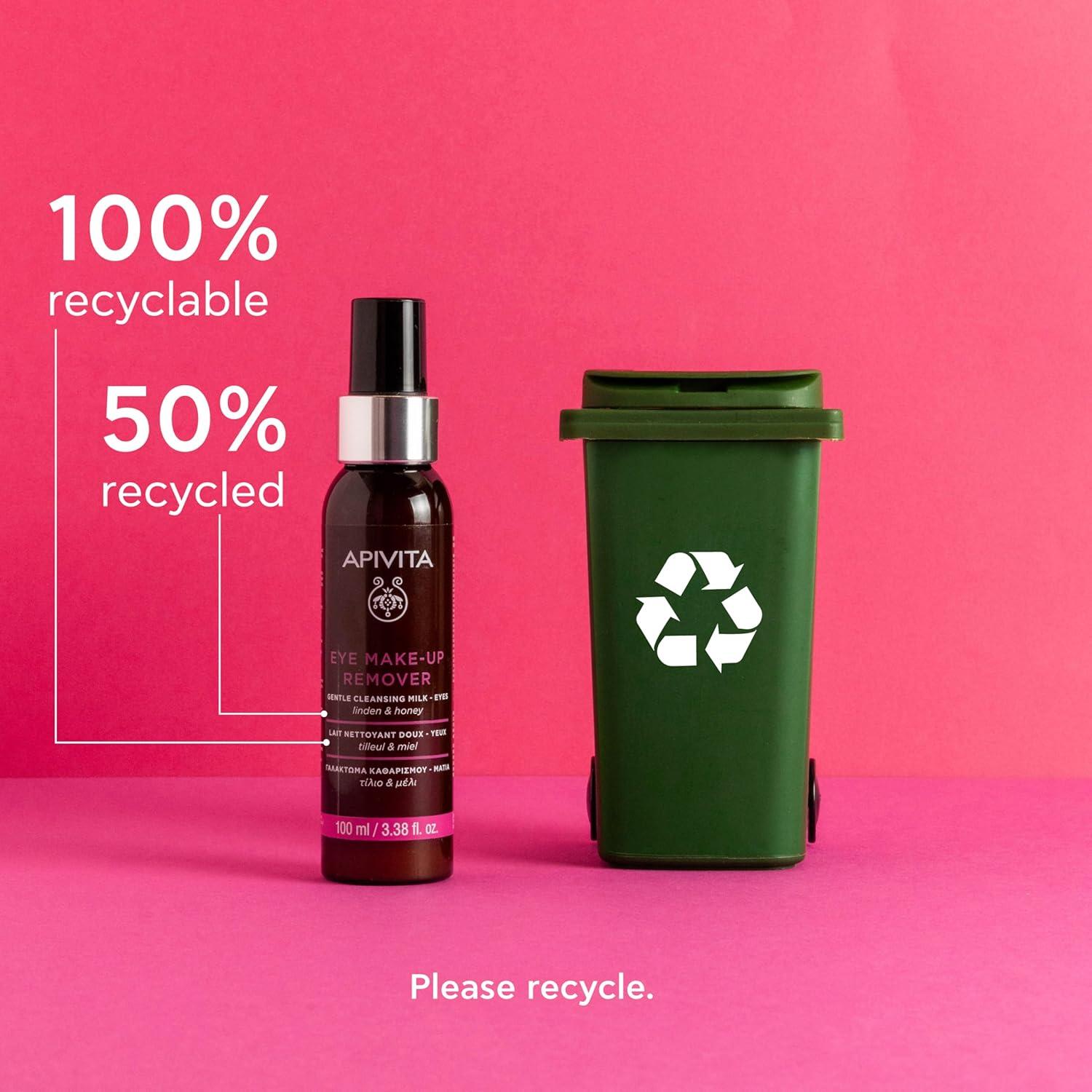 Desmaquillante de Ojos Apivita 100 mL | Leche Limpiadora Hidratante