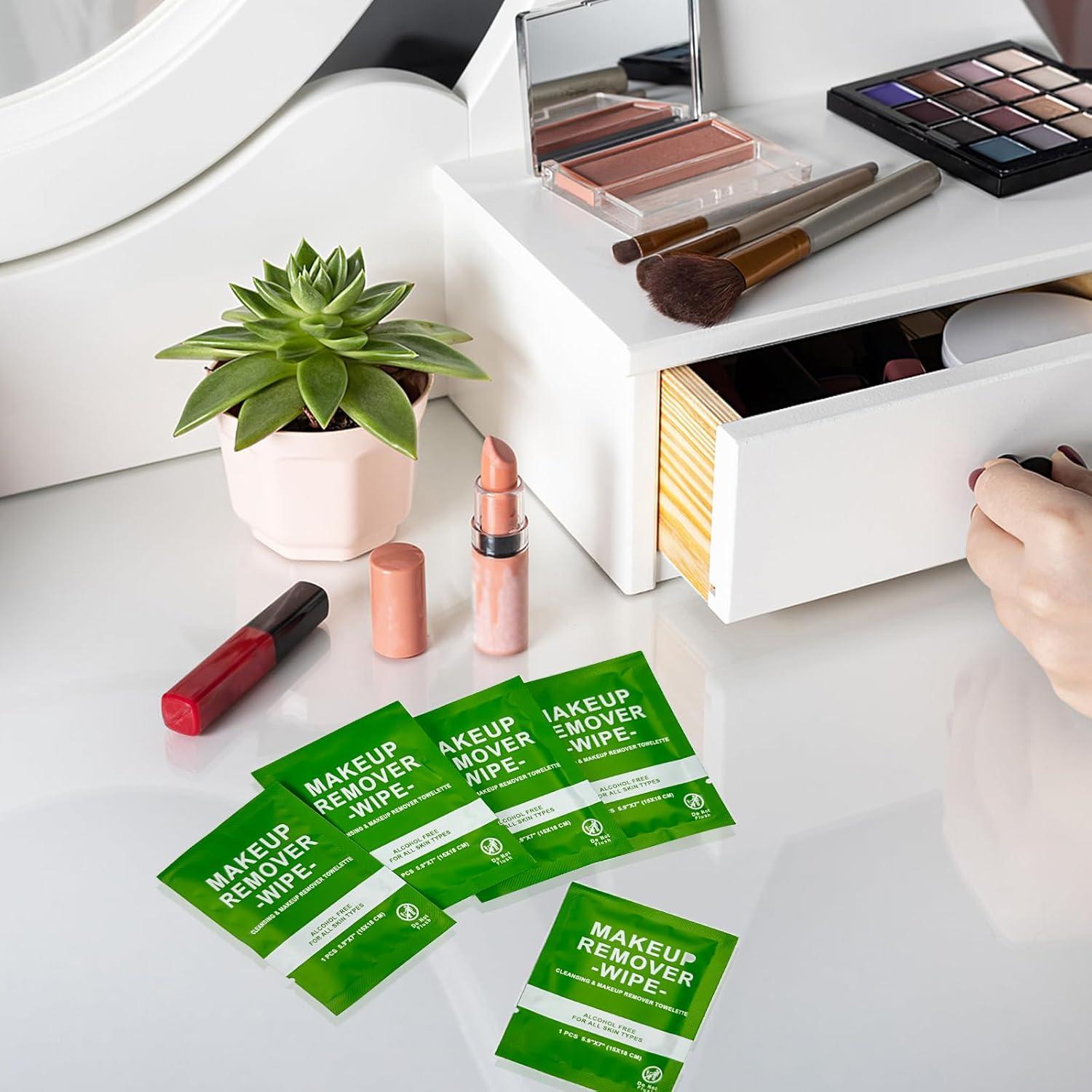 Paquete de 50 Toallitas Desmaquillantes Cydioa Viaje Verde