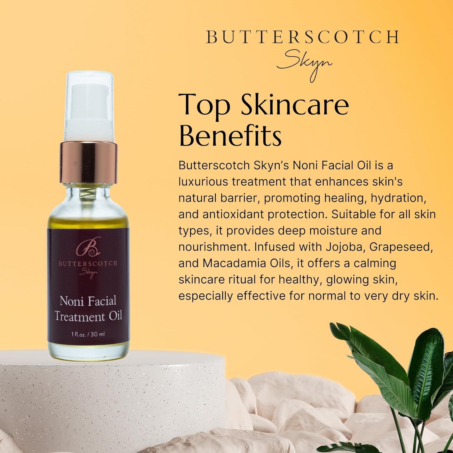 Aceite Facial Noni Butterscotch 29.57 ml - Vitamina E y Rosa Mosqueta