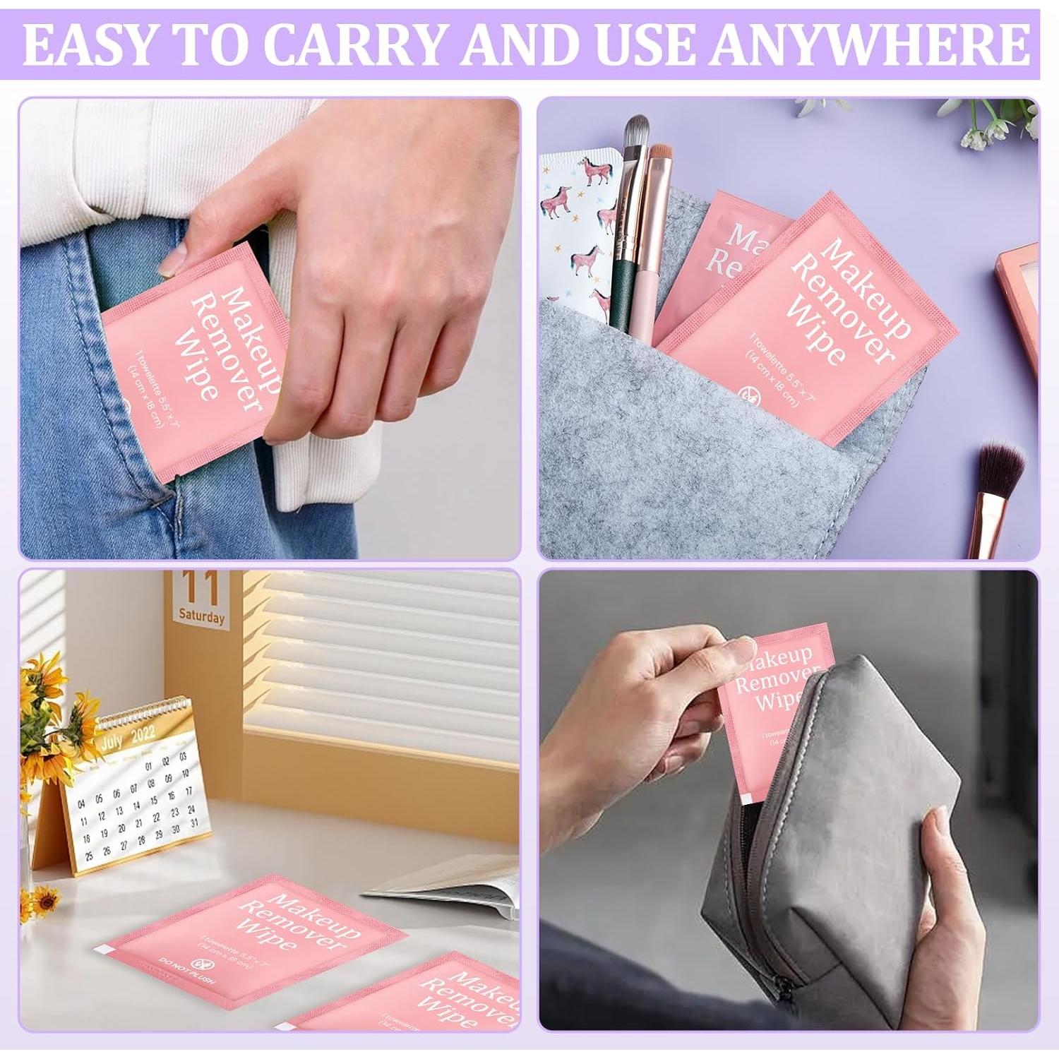 200 Toallitas Desmaquillantes Individuales Enjamyo Rosa