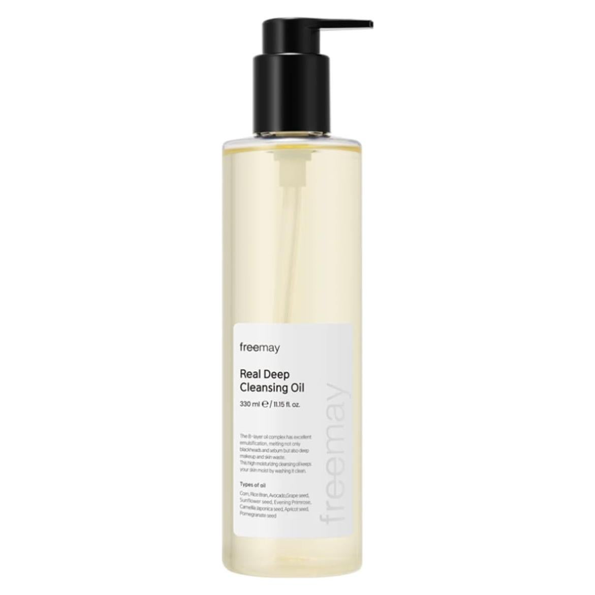 Aceite Limpiador Profundo Freemay 330ml - Maquillaje Resistente