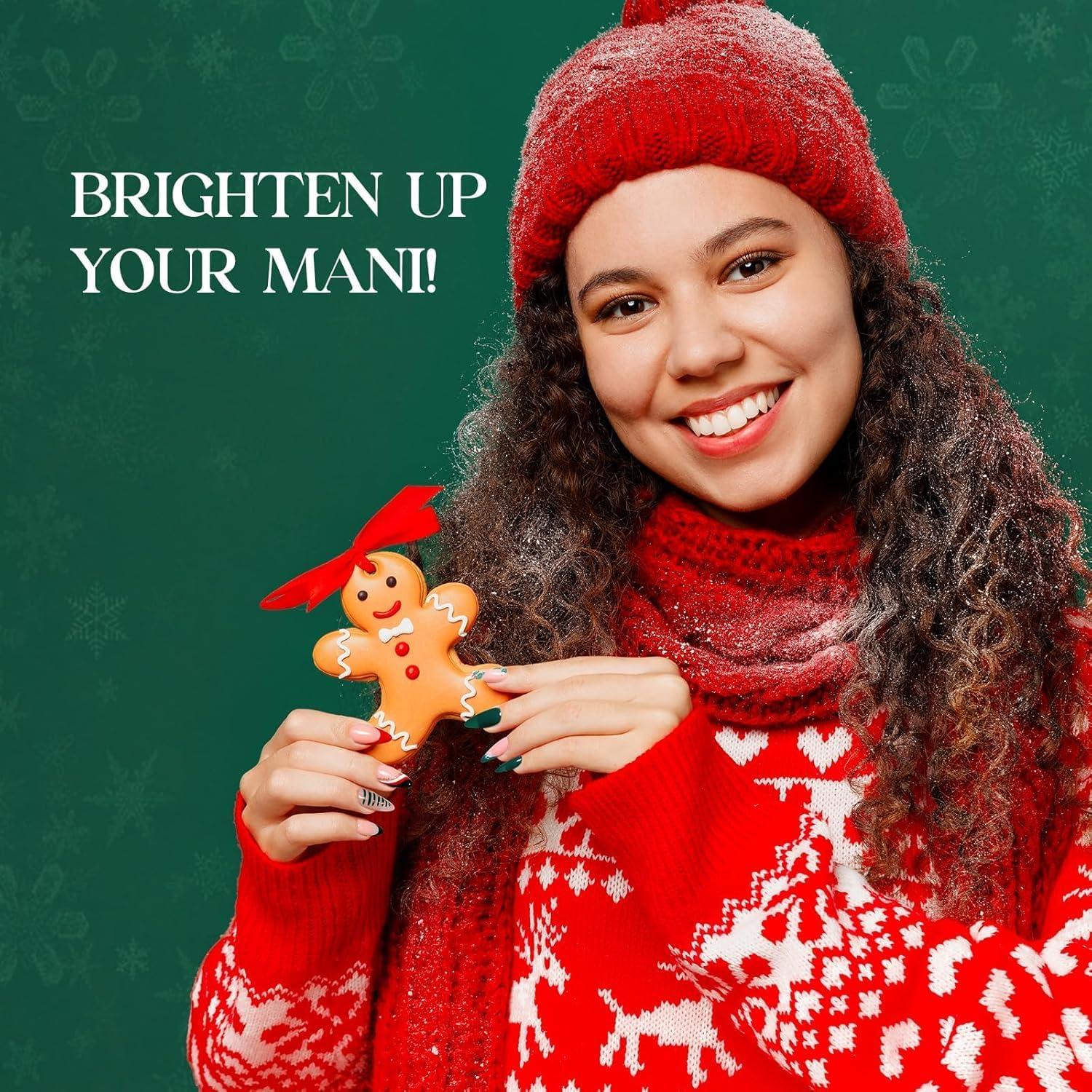 Set de Esmalte de Uñas Gel Navidad Beetles 6 Colores Verde