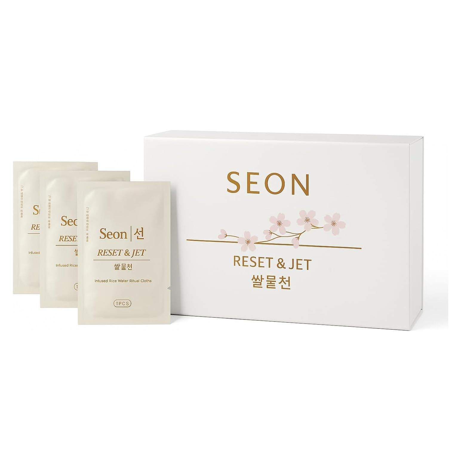 Toallitas Faciales SEON Reset & Jet - 50 Paños Limpiadores