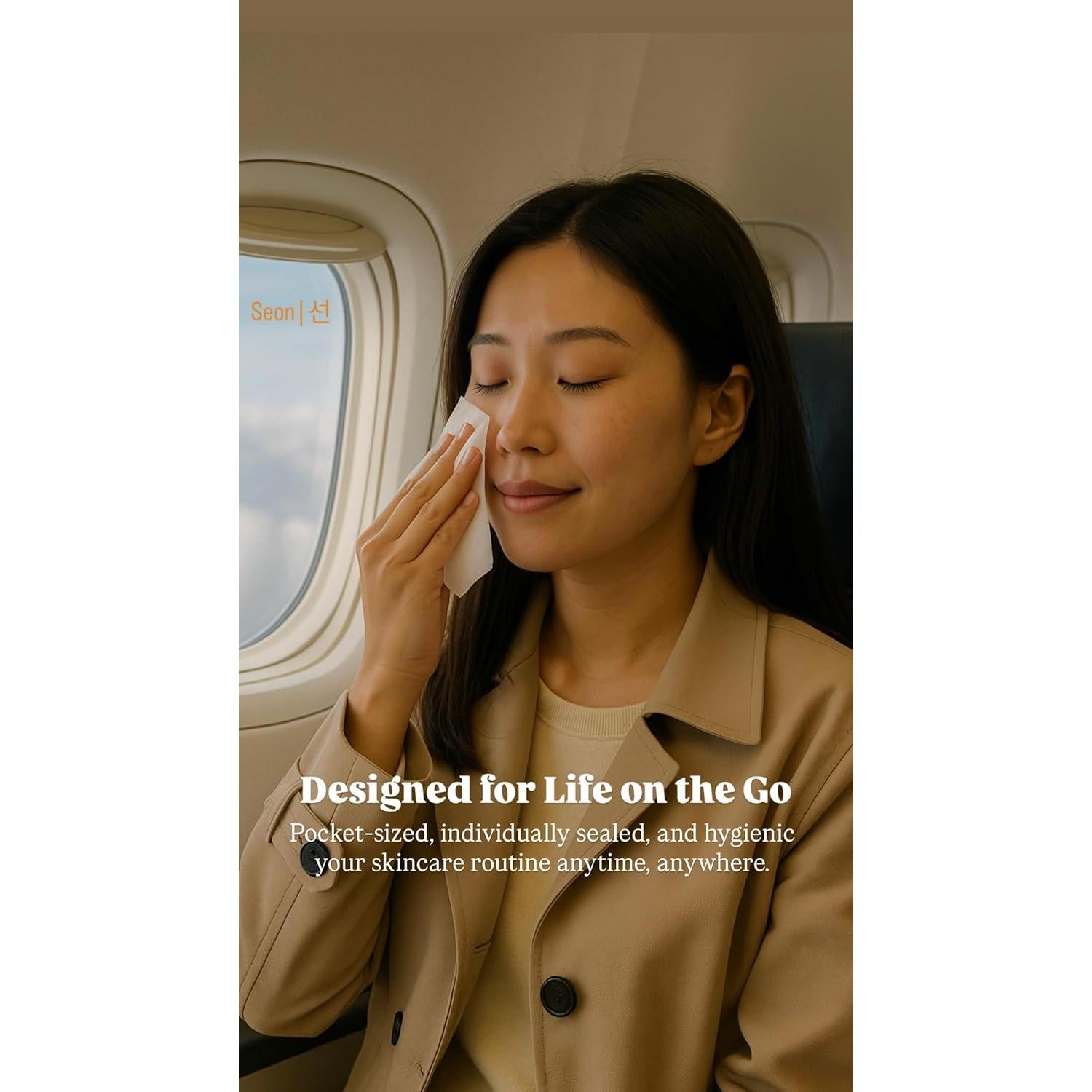 Toallitas Faciales SEON Reset & Jet - 50 Paños Limpiadores